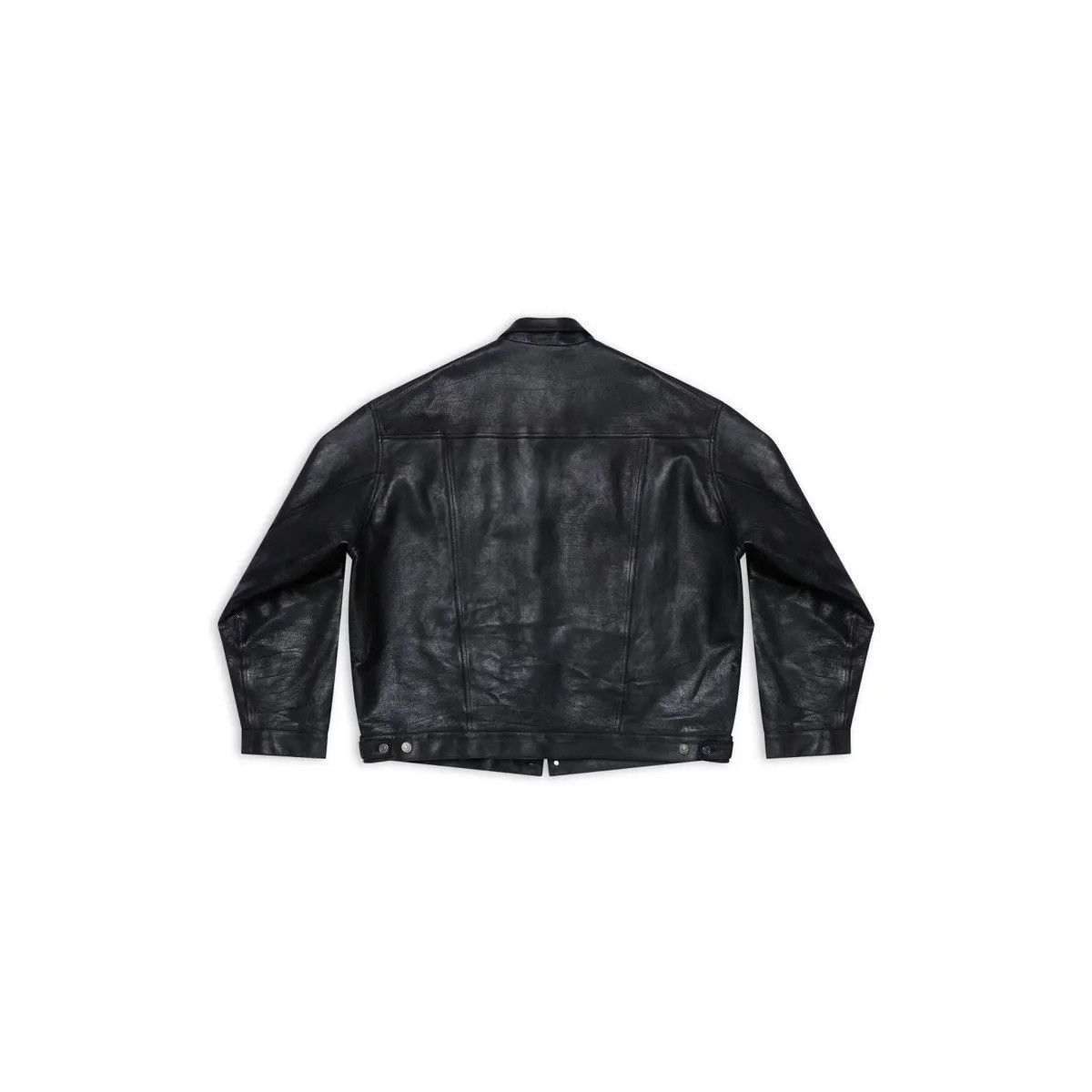 Balenciaga NEW - Summer 23 Buffalo Denim Style Trucker Leather Jacket S Size US S / EU 44-46 / 1 - 20 Thumbnail