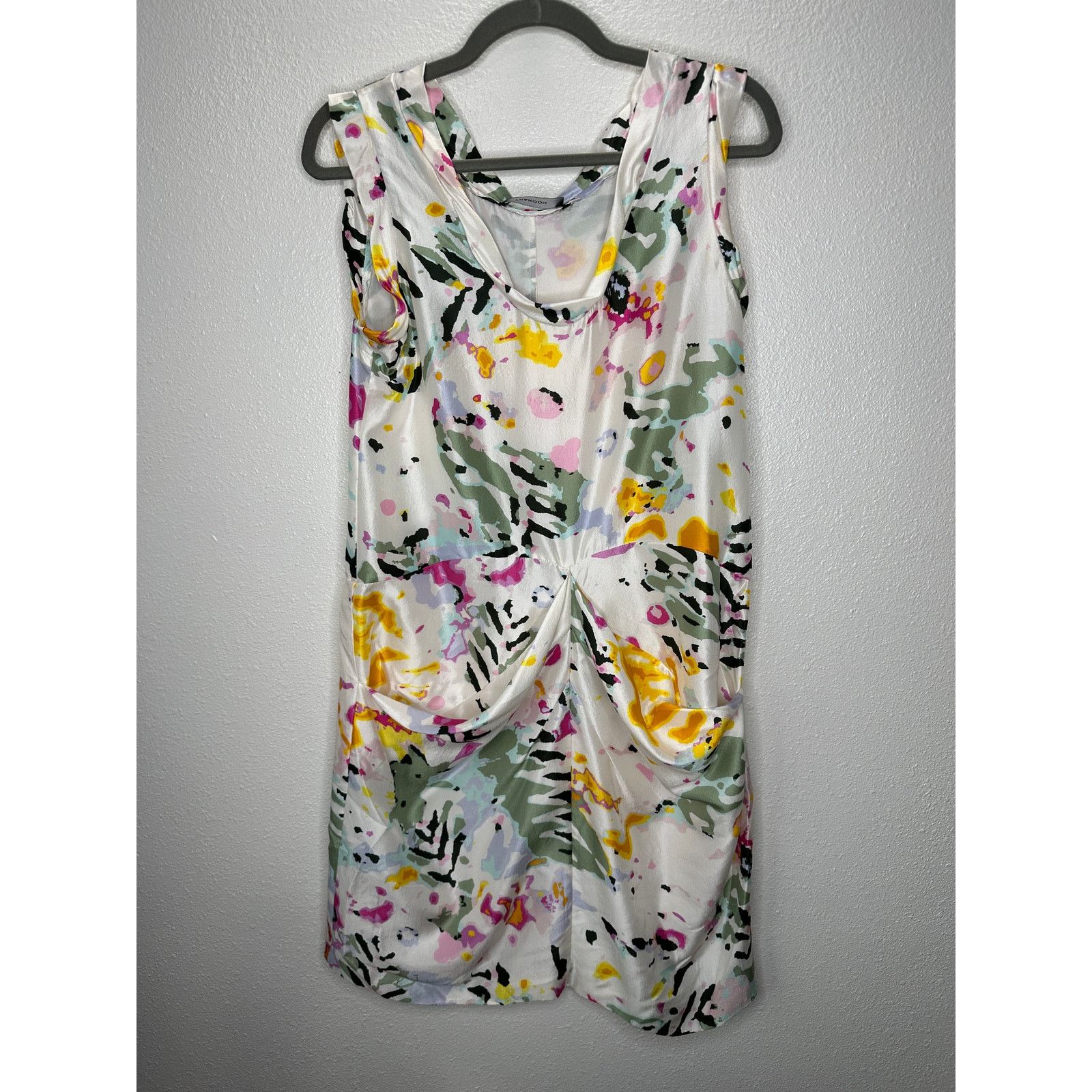 THAKOON Thakoon White Floral Sleeveless Silk Sheath Mini Dress 6 Size M / US 6-8 / IT 42-44 - 4 Thumbnail