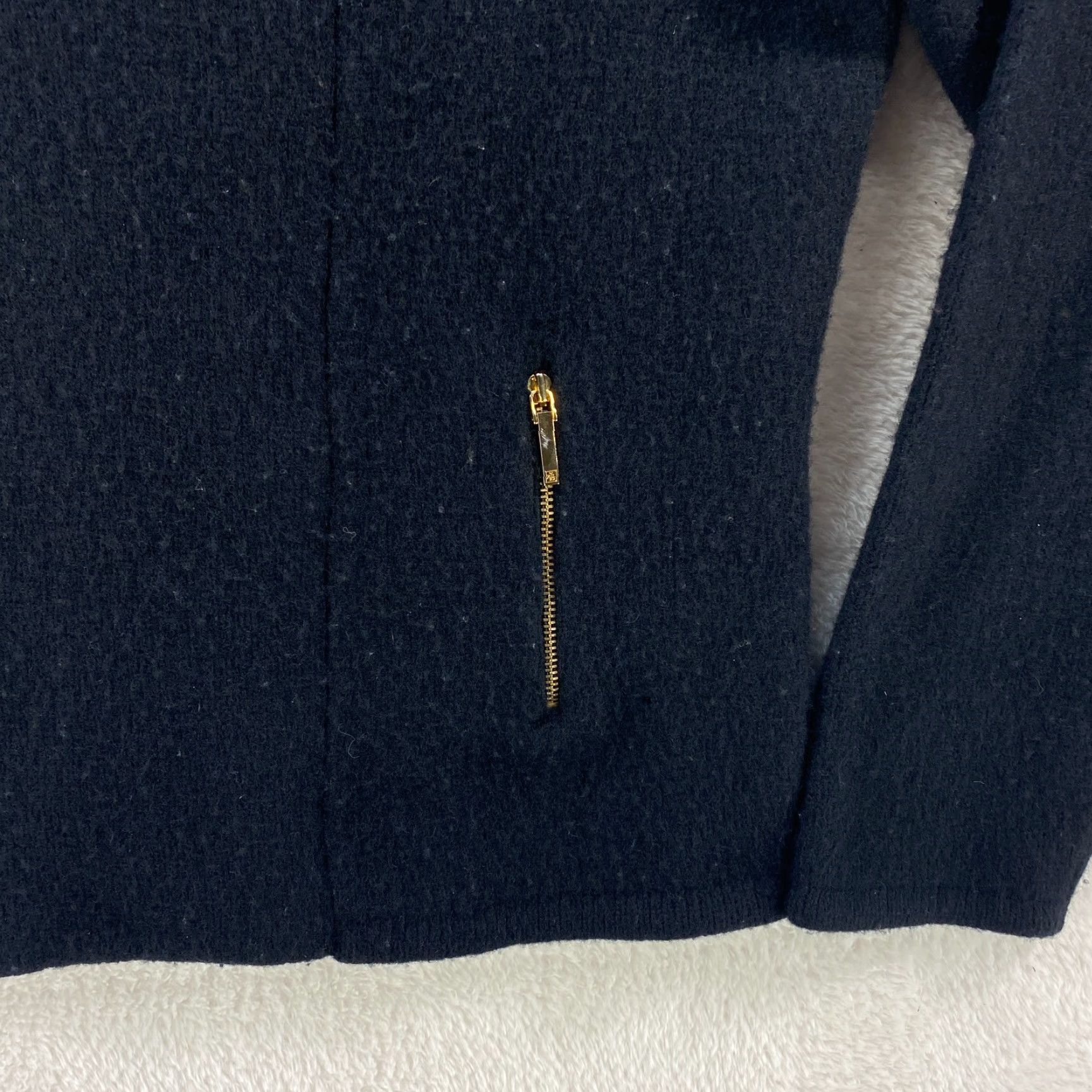 Ralph Lauren VINTAGE Ralph Lauren Womens Large Black Lambswool Sweater Jacket Moto Asymmetrical Zip Size L / US 10 / IT 46 - 5 Thumbnail