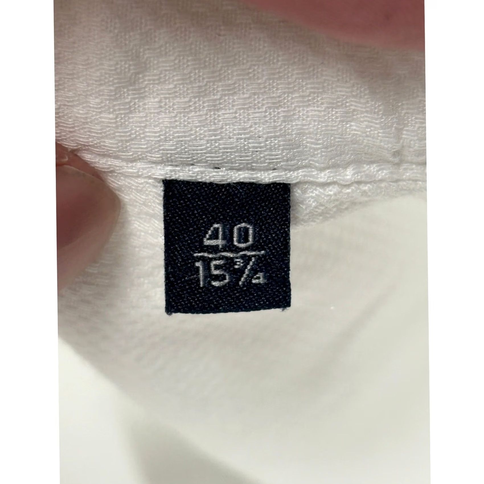Vintage Boggi Milano Mens Slim Fit White Honeycomb Cotton Dress Shirt 15.5 40 Size 42R - 5 Thumbnail