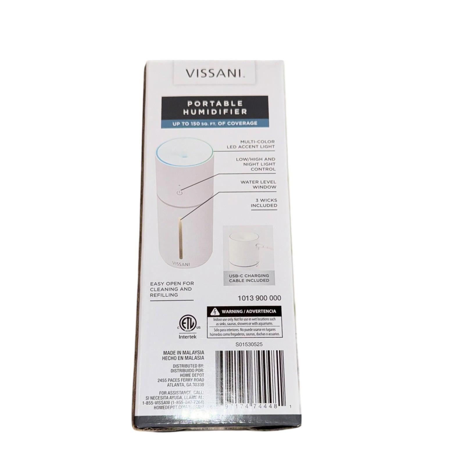 Other New Vissani Portable Humidifier USB-C Rechargeable Cool Mist Size ONE SIZE - 3 Thumbnail