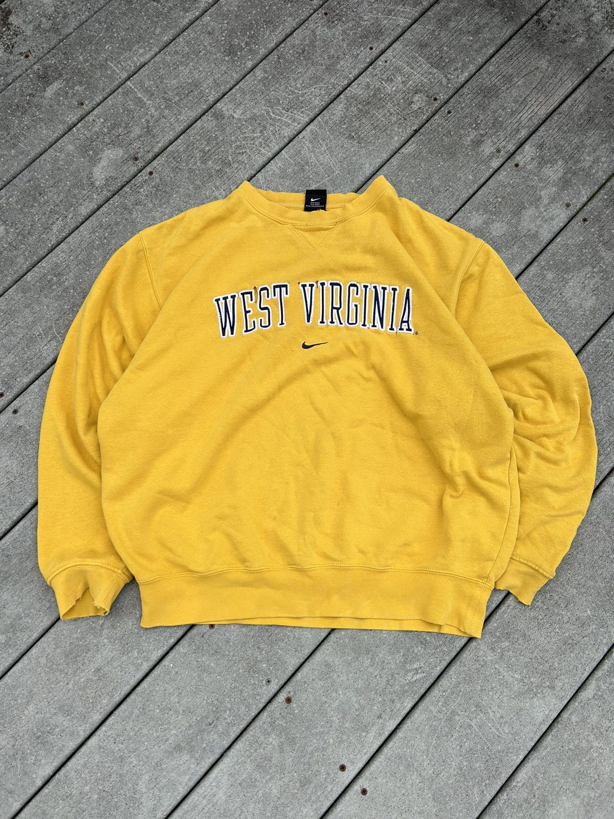 Nike × Vintage Y2K Nike Center Swoosh WVU sweatshirt Size US M / EU 48-50 / 2 - 1 Thumbnail