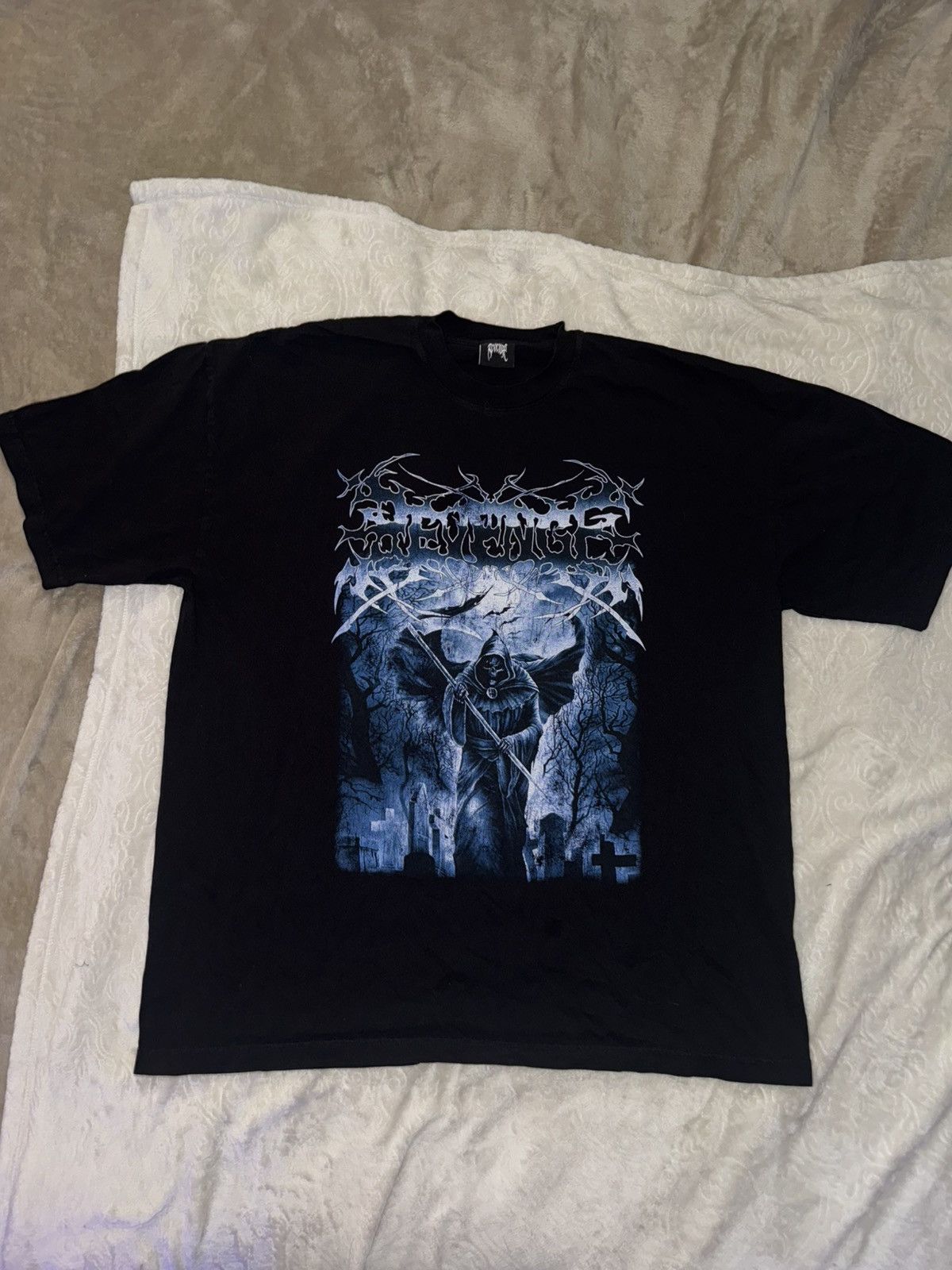 Revenge Revenge Blue Chrome Reaper Tee Size US XXL / EU 58 / 5 - 2 Thumbnail