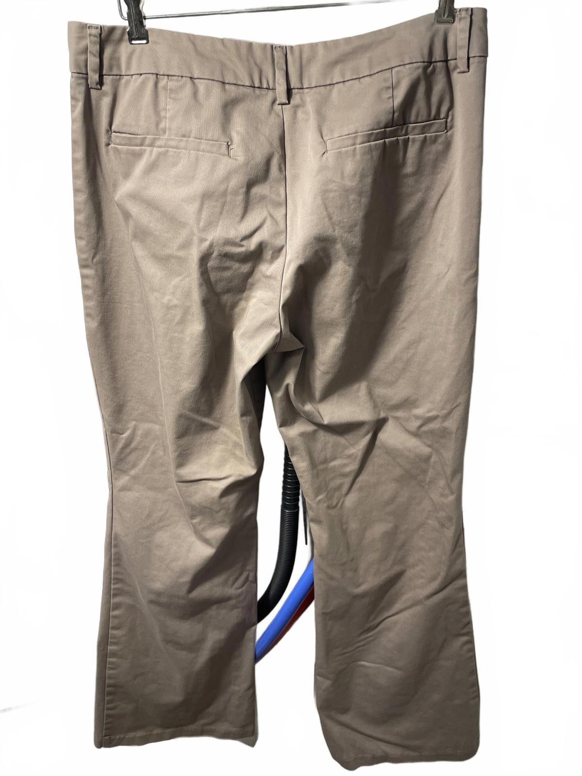 Lee Lee Khaki Dress Pants Women's 14 Tan Beige Wide Leg Minimal Size 36" / US 14 / IT 50 - 3 Thumbnail