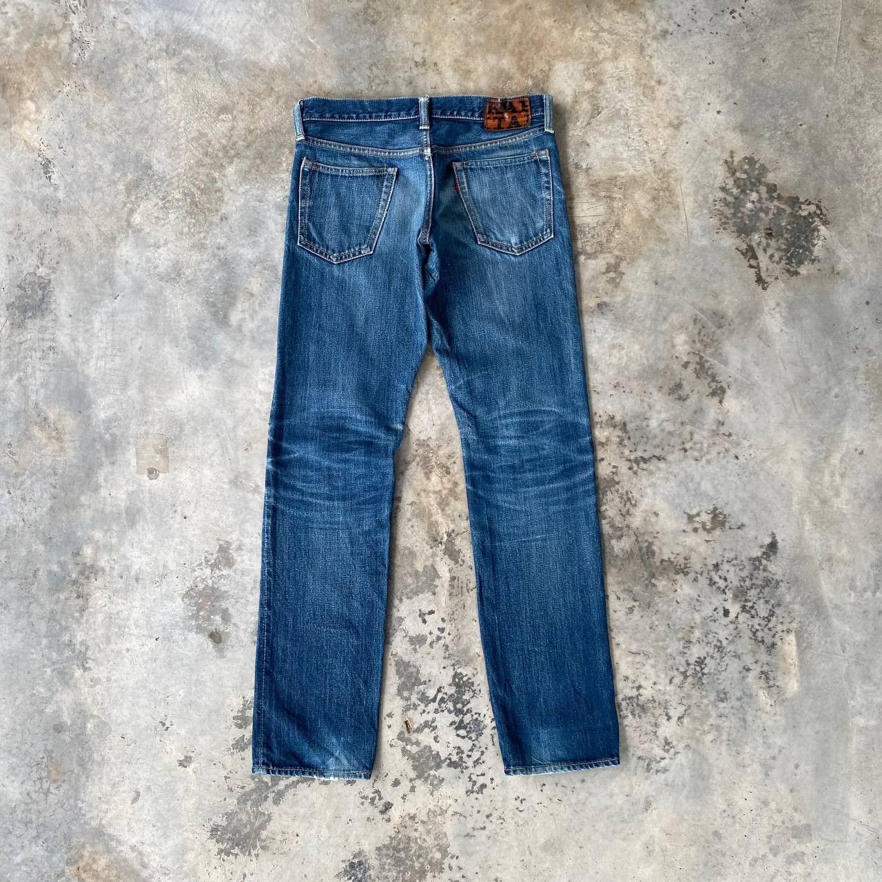 Kapital VINTAGE KAPITAL BY KIRO HIRATA FADED BLUE LOWRISE SLIMFIT Size US 27 - 5 Thumbnail