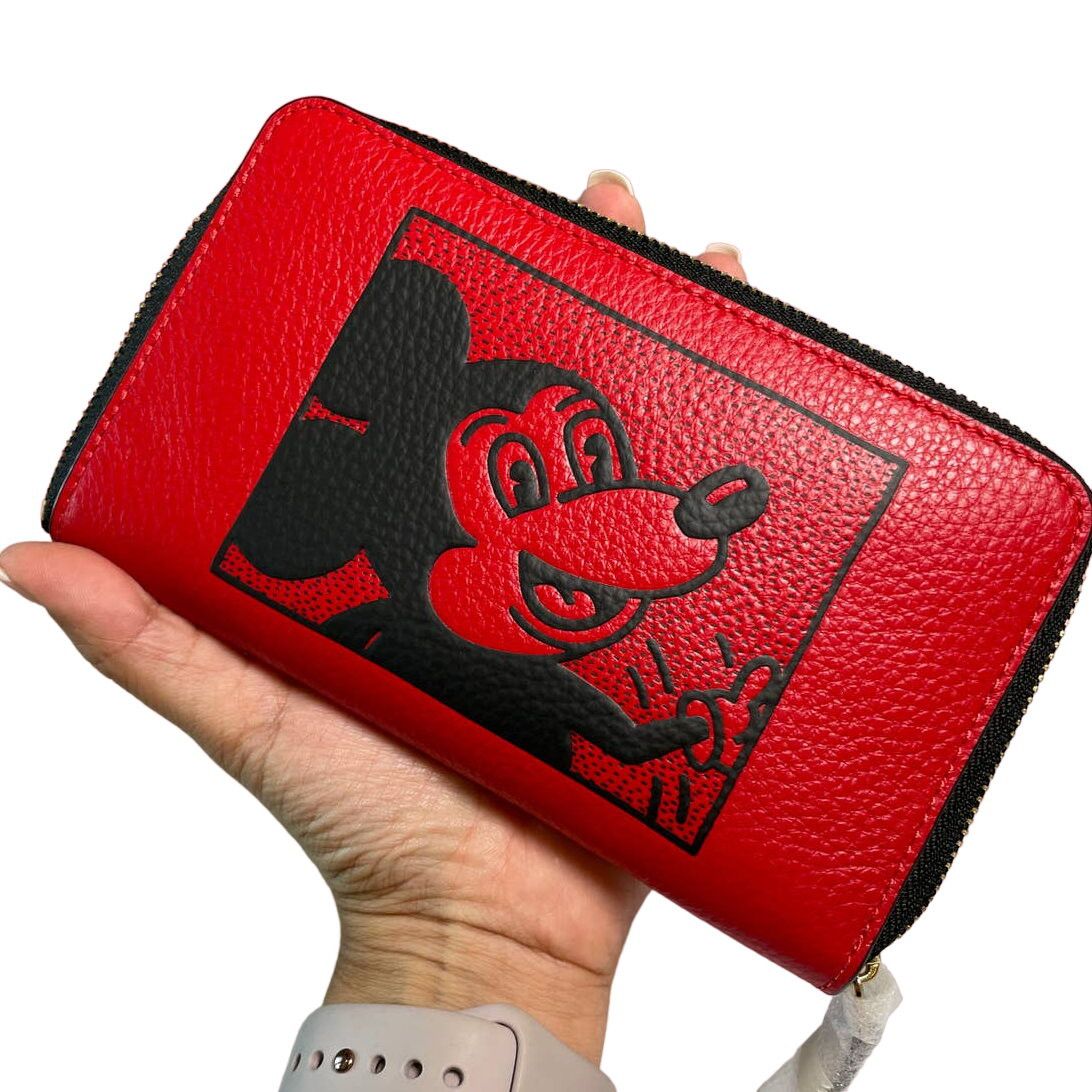 Coach Coach Disney Mickey Keith Haring Medium Id Zip Wallet Size ONE SIZE - 11 Thumbnail