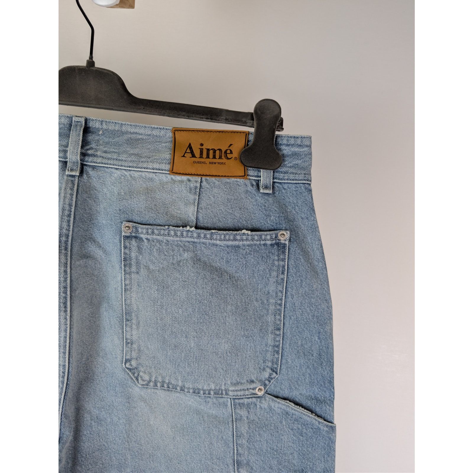 Aime Leon Dore o1rshd1 Carpenter Pant Denim Jeans in Light Wash Blue Size US 36 / EU 52 - 15 Thumbnail