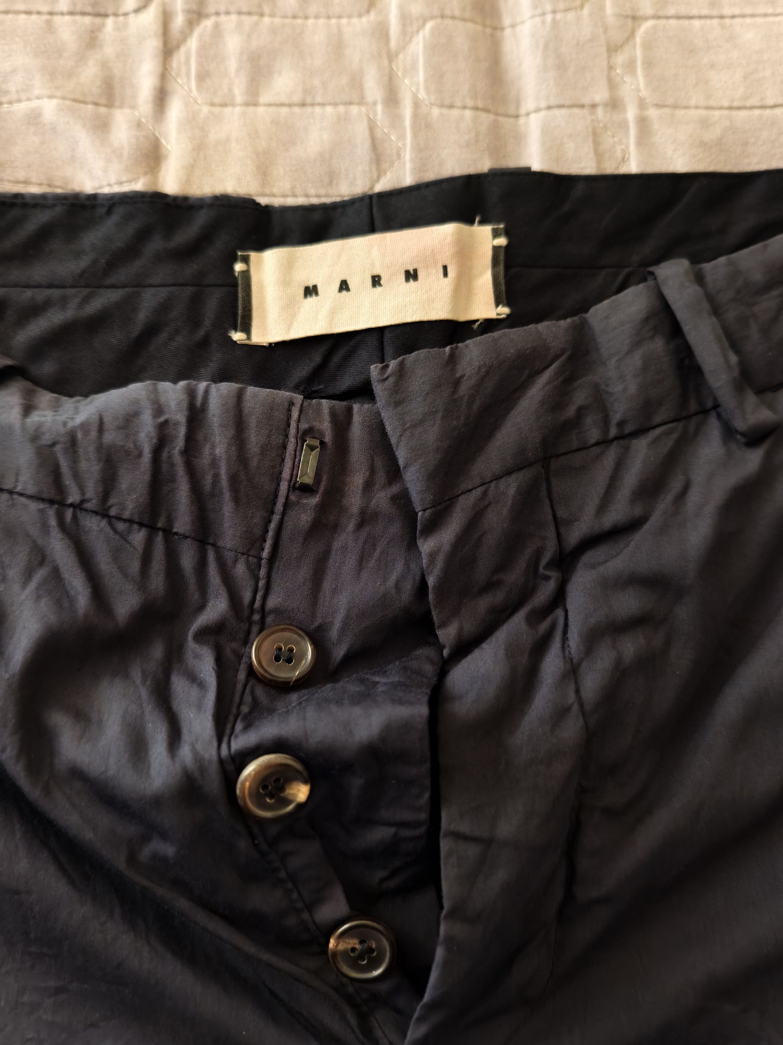 Marni Marni Wide-Leg Cotton-Poplin Trousers Size 32" / US 10 / IT 46 - 6 Thumbnail