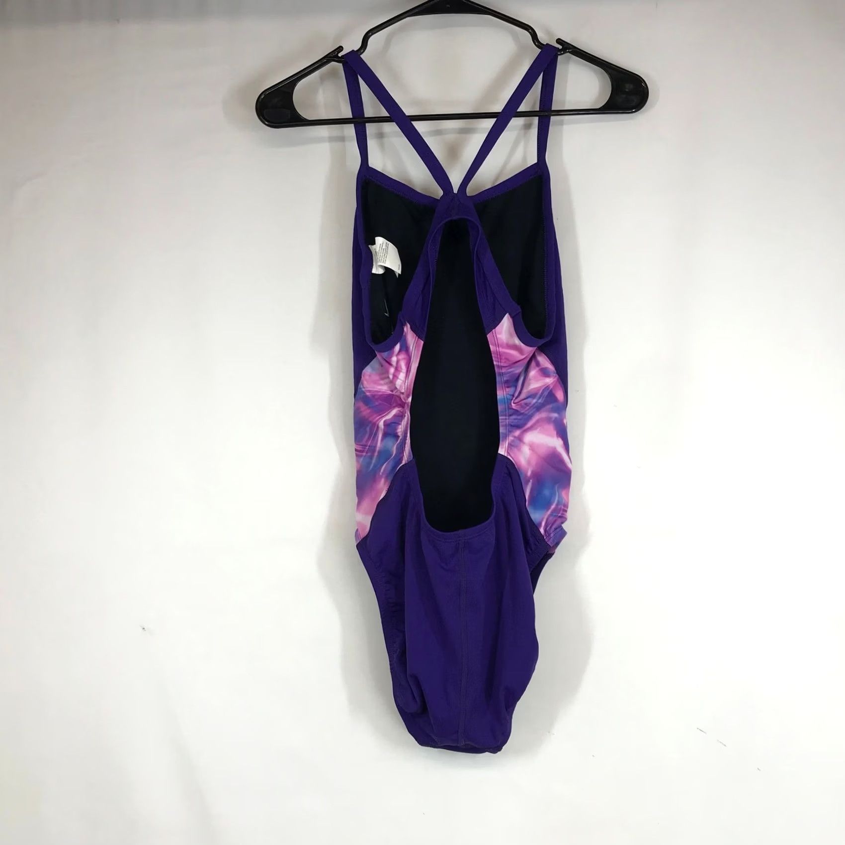 Nike Nike Suit Womens 36 Purple HydraStrong One Piece Swimsuit Pink Marble NESSC012 Size ONE SIZE - 4 Thumbnail