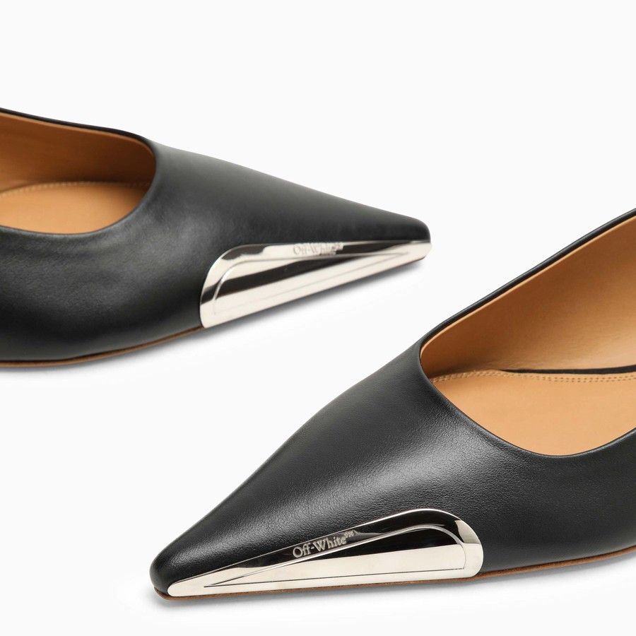 Off-White o1d2blof0924 Slingback With Metal Tip in Black Size US 7 / IT 37 - 5 Thumbnail