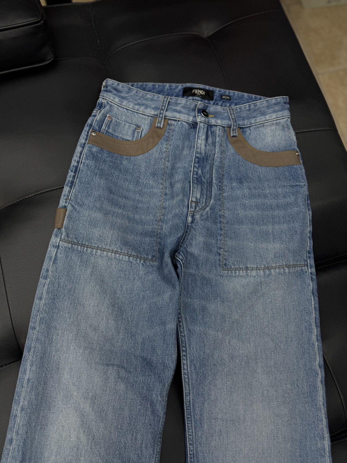 Fendi Fendi Blue Jeans Leather Size 30/34 $1500 Retail Size US 30 / EU 46 - 3 Thumbnail