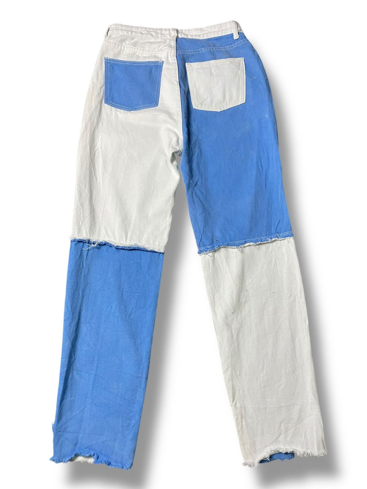 Designer × Shein SHEIN Brand Patchwork Straight Cut Jeans (87) Size US 27 - 9 Thumbnail