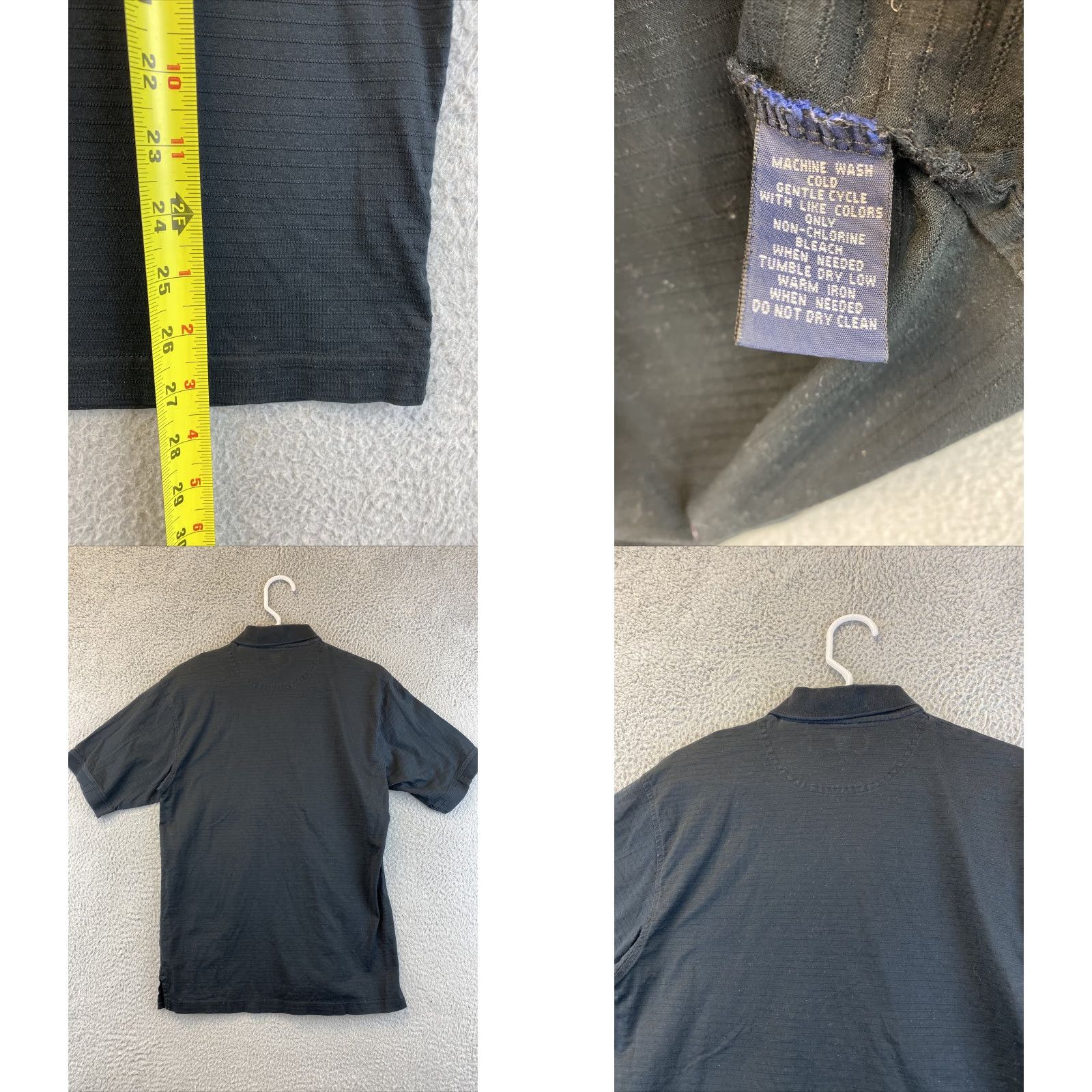 Vintage Hathaway Polo Shirt Men's Small Black Cotton Knit Casual Button Short Sleeve Outdoors Golf 74-56 Size US S / EU 44-46 / 1 - 8 Thumbnail