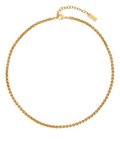 Saint Laurent Paris o1b1hav111124 Size: OS / Short Wheat Chain Necklace in Gold Size ONE SIZE - 2 Thumbnail