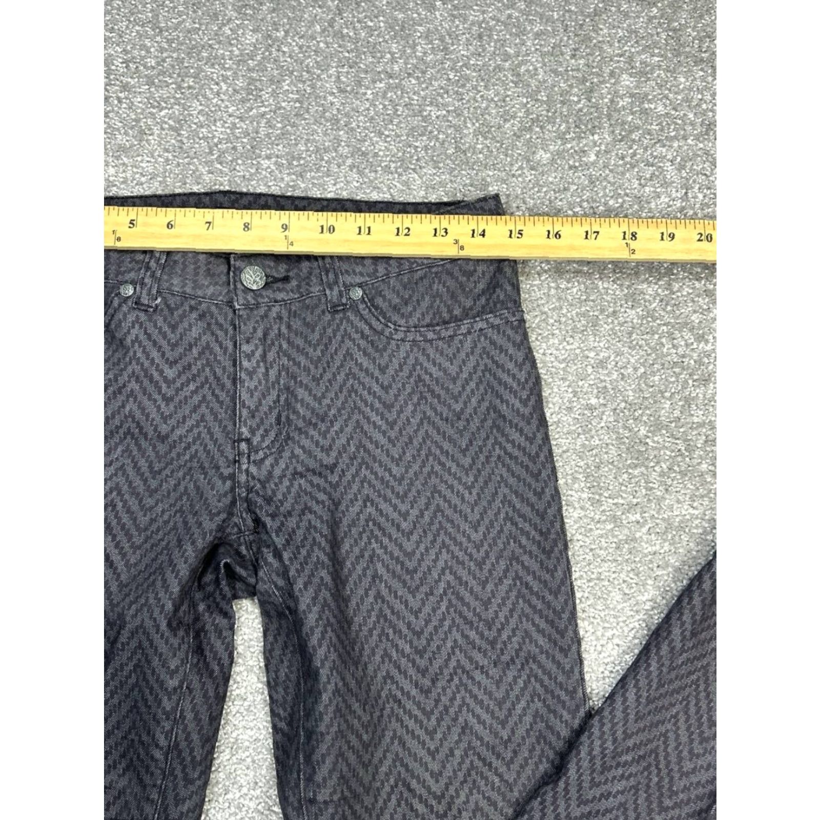 Prana prAna Kara Jeans Womens Jeans Gray 30x32 Denim Cotton Stretch Chevron Skinny 4 City Womens Size 27" / US 4 / IT 40 - 6 Thumbnail
