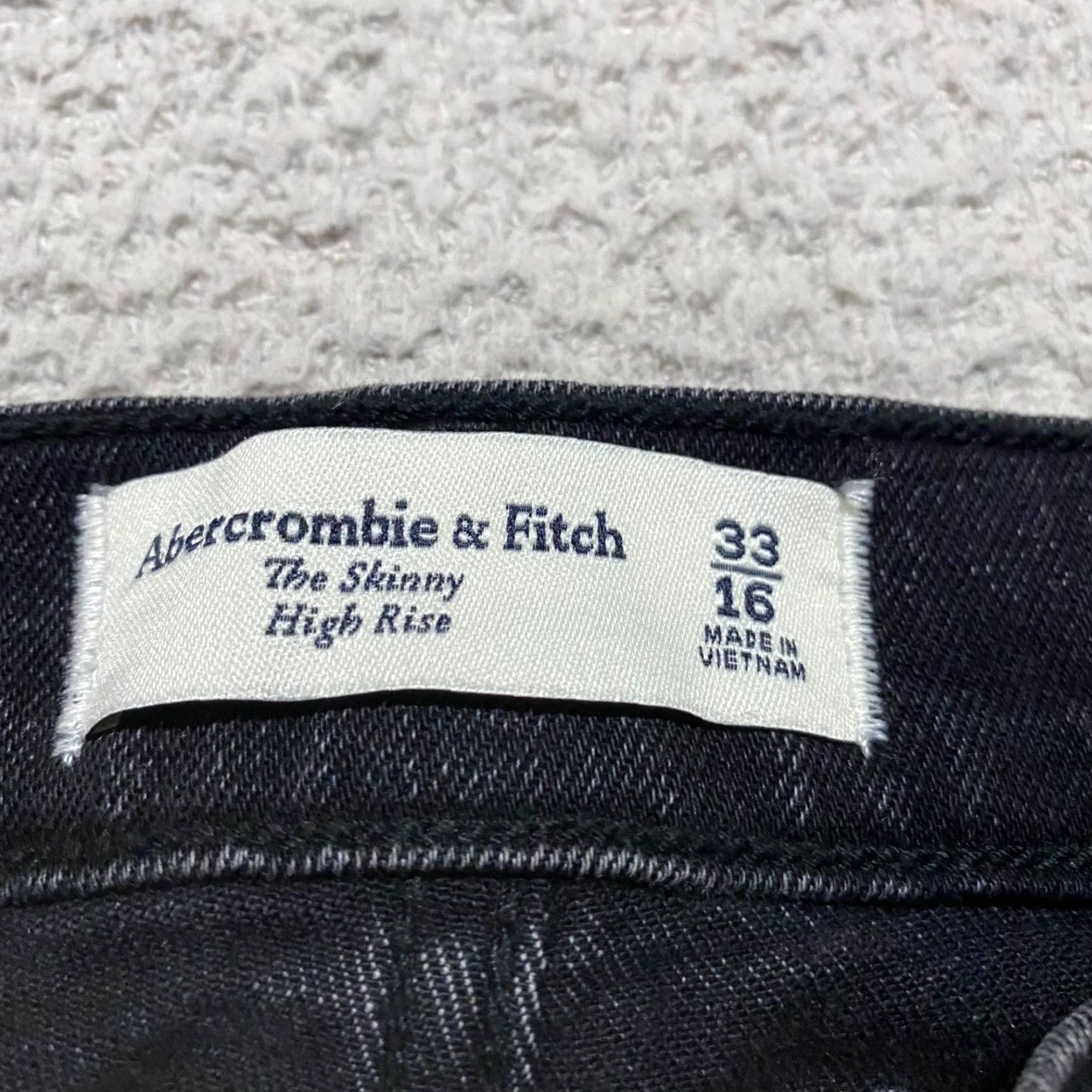 Abercrombie & Fitch Abercrombie & Fitch Jeans Womens Size 16 Skinny High Rise Dark Wash Black Denim Stretch 5-Pocket Size 25" / US 0 / IT 36 - 3 Thumbnail