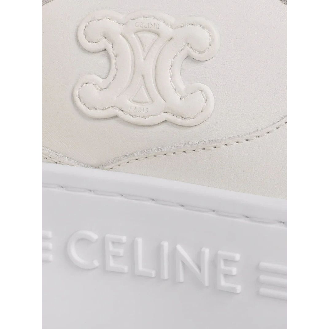 Celine CELINE $1050 Optic White Wedge Block Sneakers New & Authenti Size US 9 / IT 39 - 2 Thumbnail