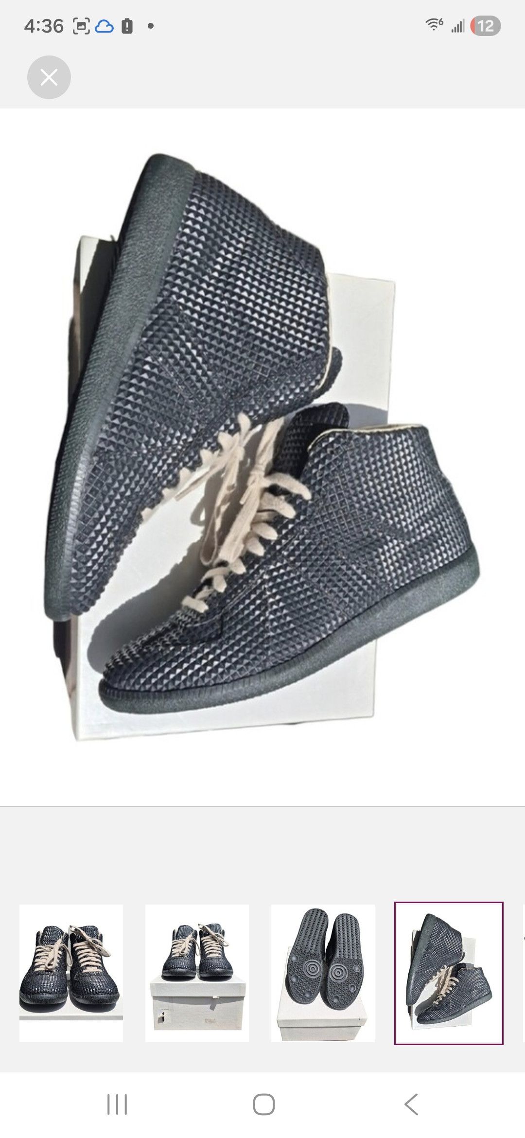 Maison Margiela Maison Margiela Studded Pyramid Gat High Top Sneakers Size US 10 / EU 43 - 9 Thumbnail