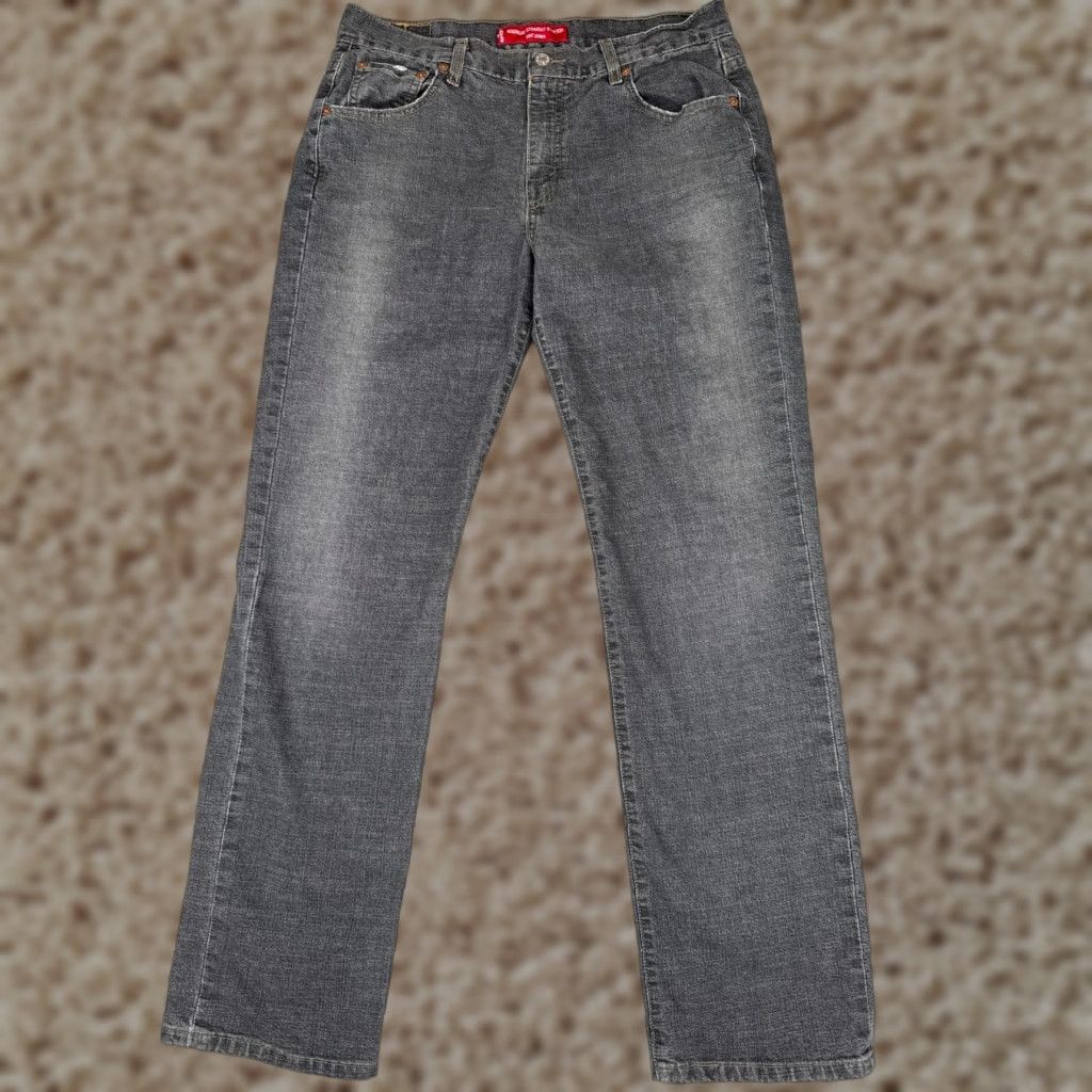 Levi's VINTAGE Levi's Jeans Womens 12 Black Denim 505 Nouveau Straight Leg Stretch 32x32 Jeans Womens 505 Straight Leg Jeans Black 32x32 Mens Womens Size 34" / US 12 / IT 48 - 1 Thumbnail
