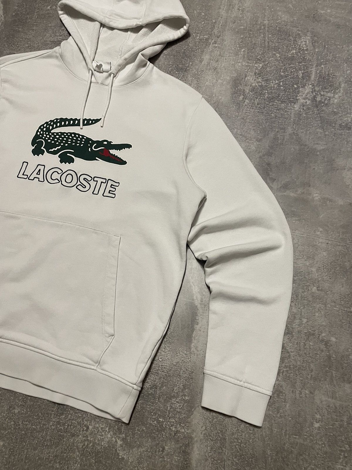 Lacoste Vintage Lacoste Big Logo Hoodie L Size US L / EU 52-54 / 3 - 5 Thumbnail