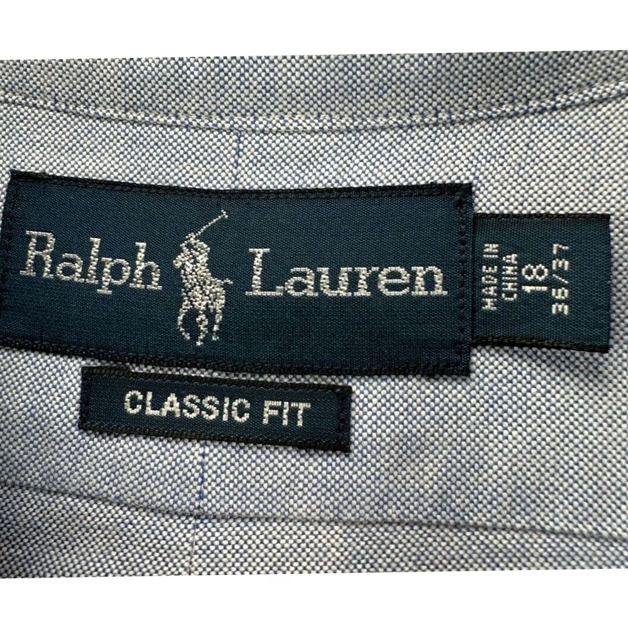 Ralph Lauren Ralph Lauren Button-Up Dress Shirt Mens 18 36-37 Blue Classic Flesh Color Pony Button-Down Size 48R - 5 Thumbnail
