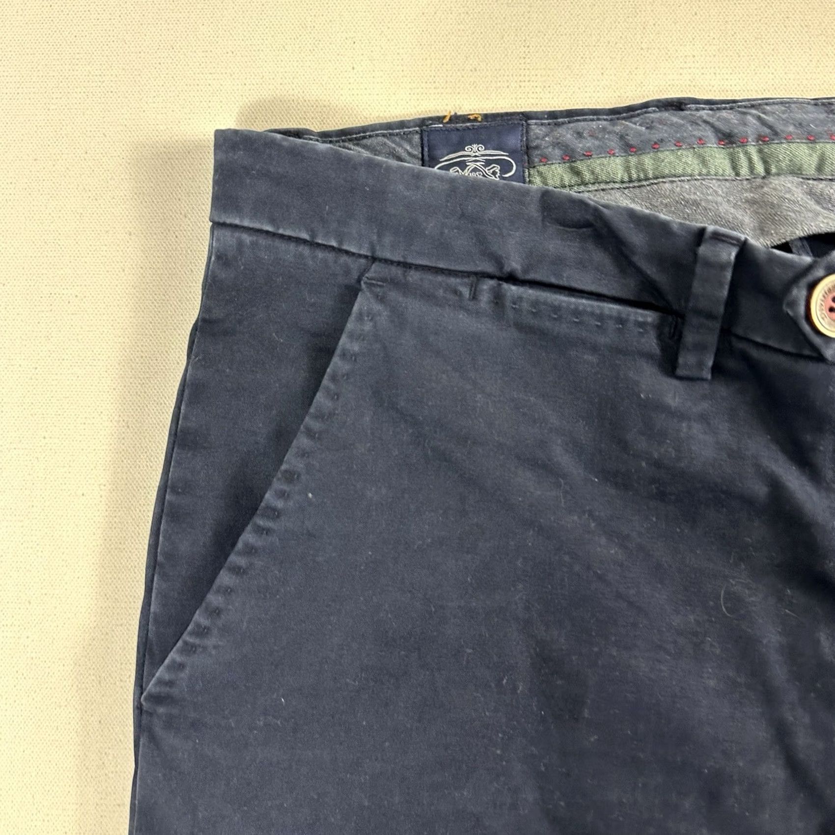 Vintage Valditaro Sartoria Blue Cotton Chinos Pants Italy Made Mens 48 Straight Leg Pants Chino Men 48 Blue Regular Size US 32 / EU 48 - 4 Thumbnail