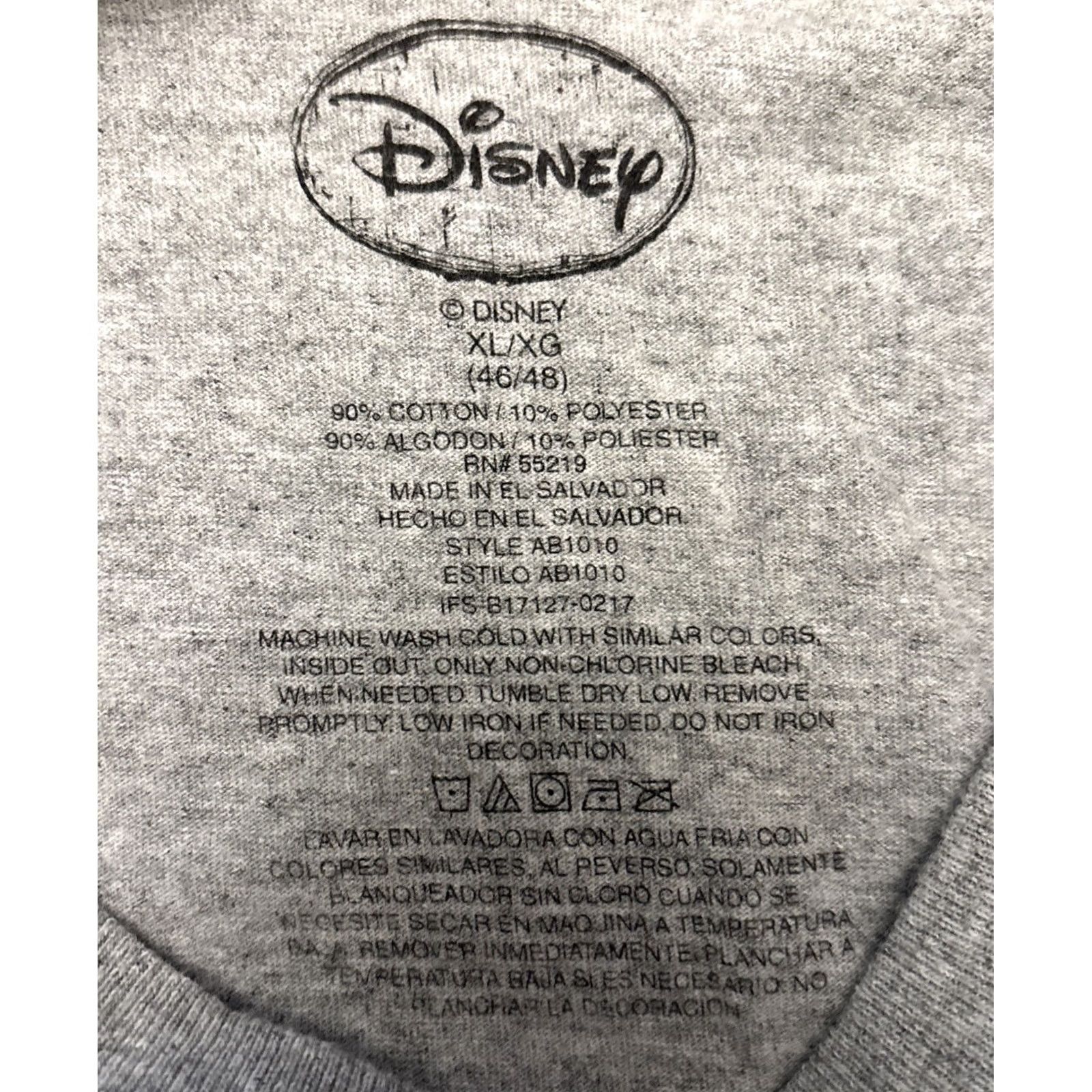 Disney Disney T Shirt XL Gray Mickey Mouse Classic S/S Crew Neck Unisex Adults Short Sleeve Cartoon Theme Mens Womens Size US XL / EU 56 / 4 - 5 Thumbnail
