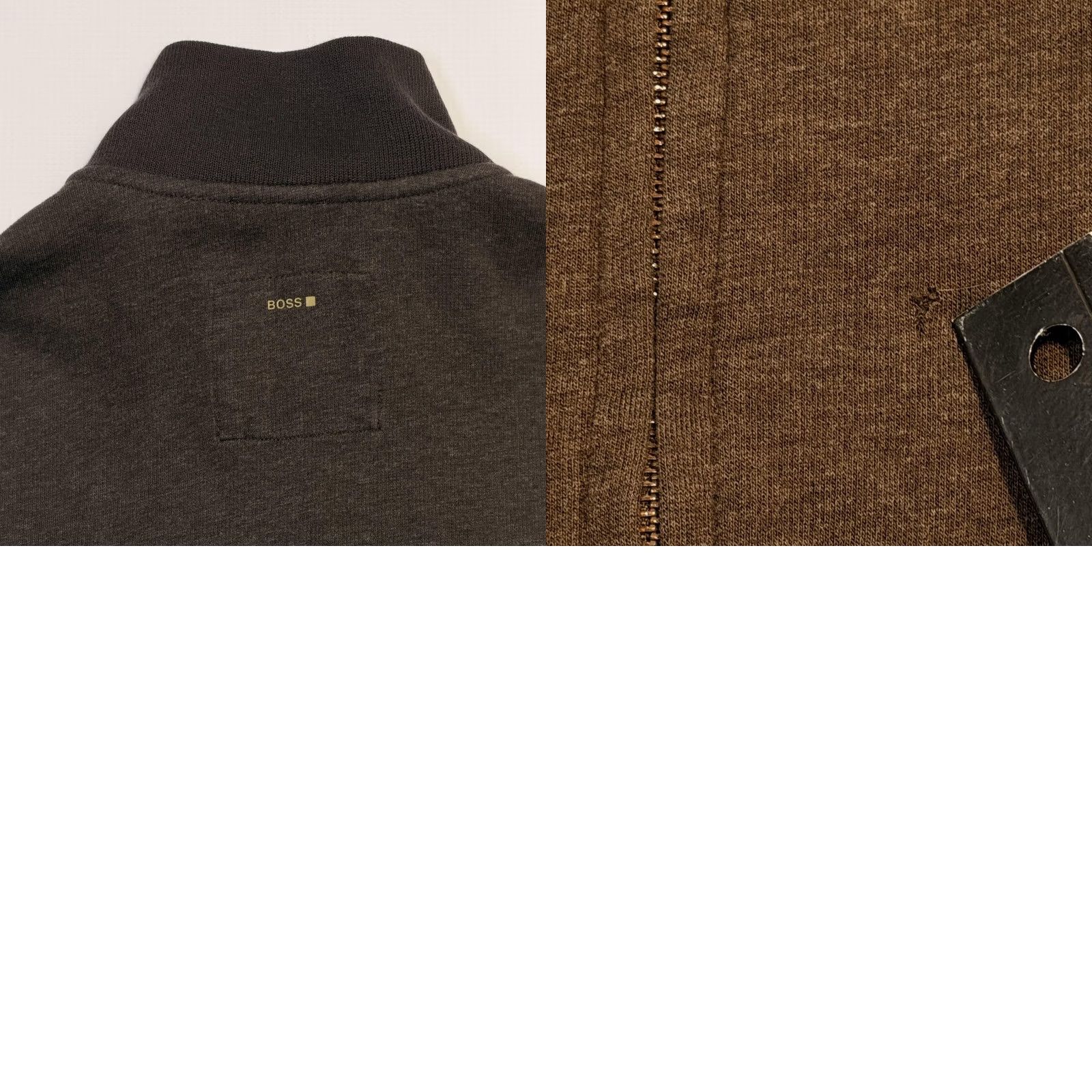 Vintage BOSS Orange Sweatshirt Mens M Brown Full Zip Stand Collar Rib Cuffs Knit Size US M / EU 48-50 / 2 - 9 Thumbnail