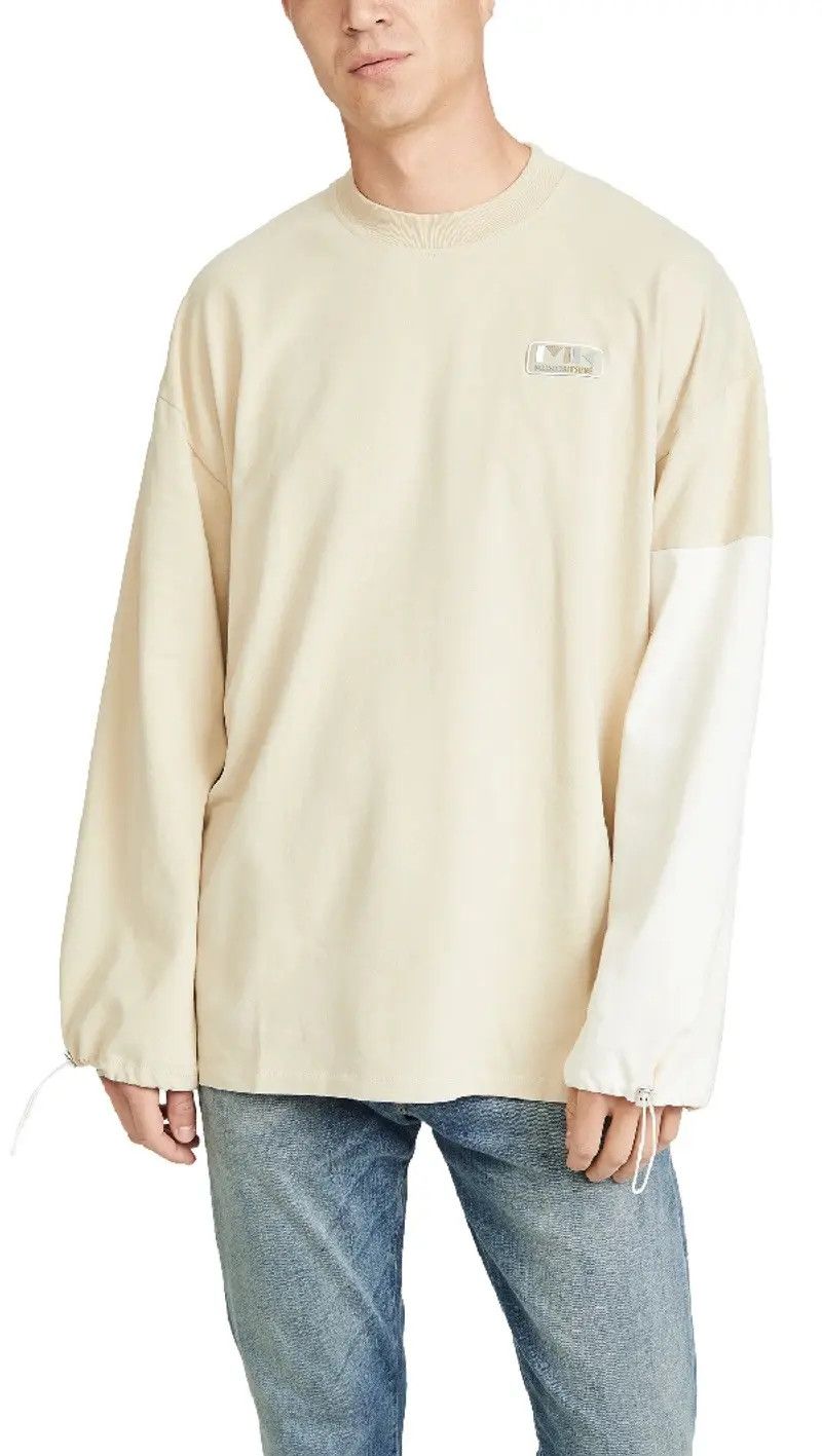 Maison Kitsune Maison Kitsuné Oversized Longsleeve Beige Size US XL / EU 56 / 4 - 1 Thumbnail