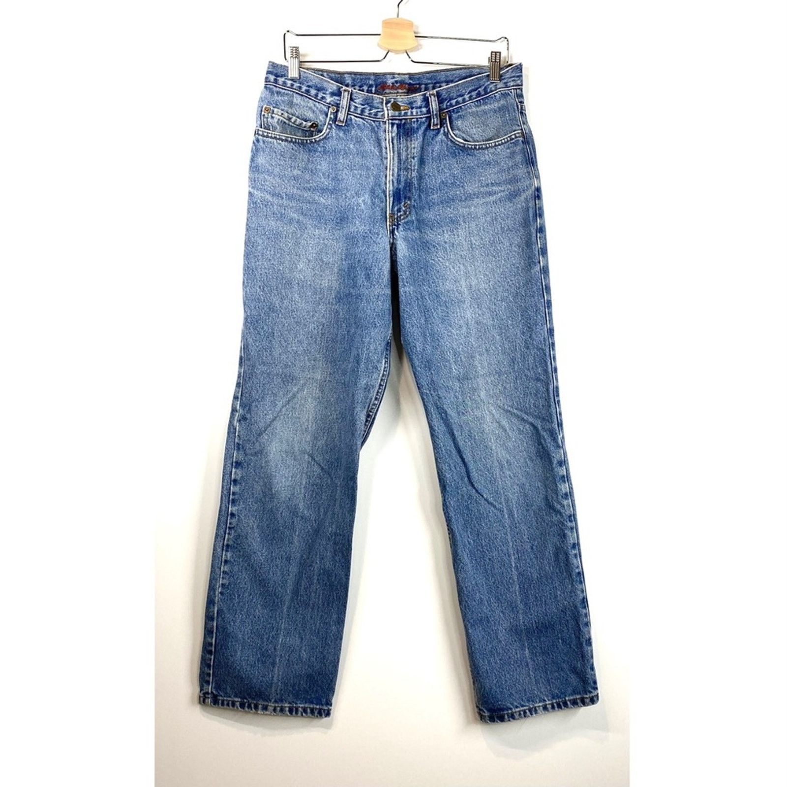 Eddie Bauer × Vintage Eddie Bauer Jeans Classic Vintage Straight Leg Cotton Denim Size US 34 / EU 50 - 1 Thumbnail