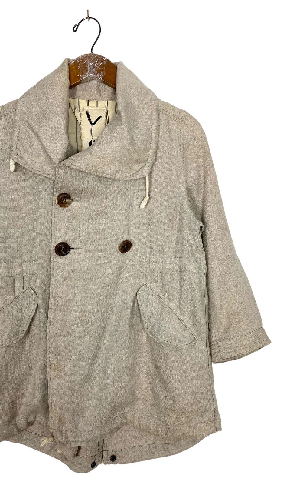 Japanese Brand Rare ‼️ Ylts Cotton Linen Spring Mods Coat Size S / US 4 / IT 40 - 2 Thumbnail