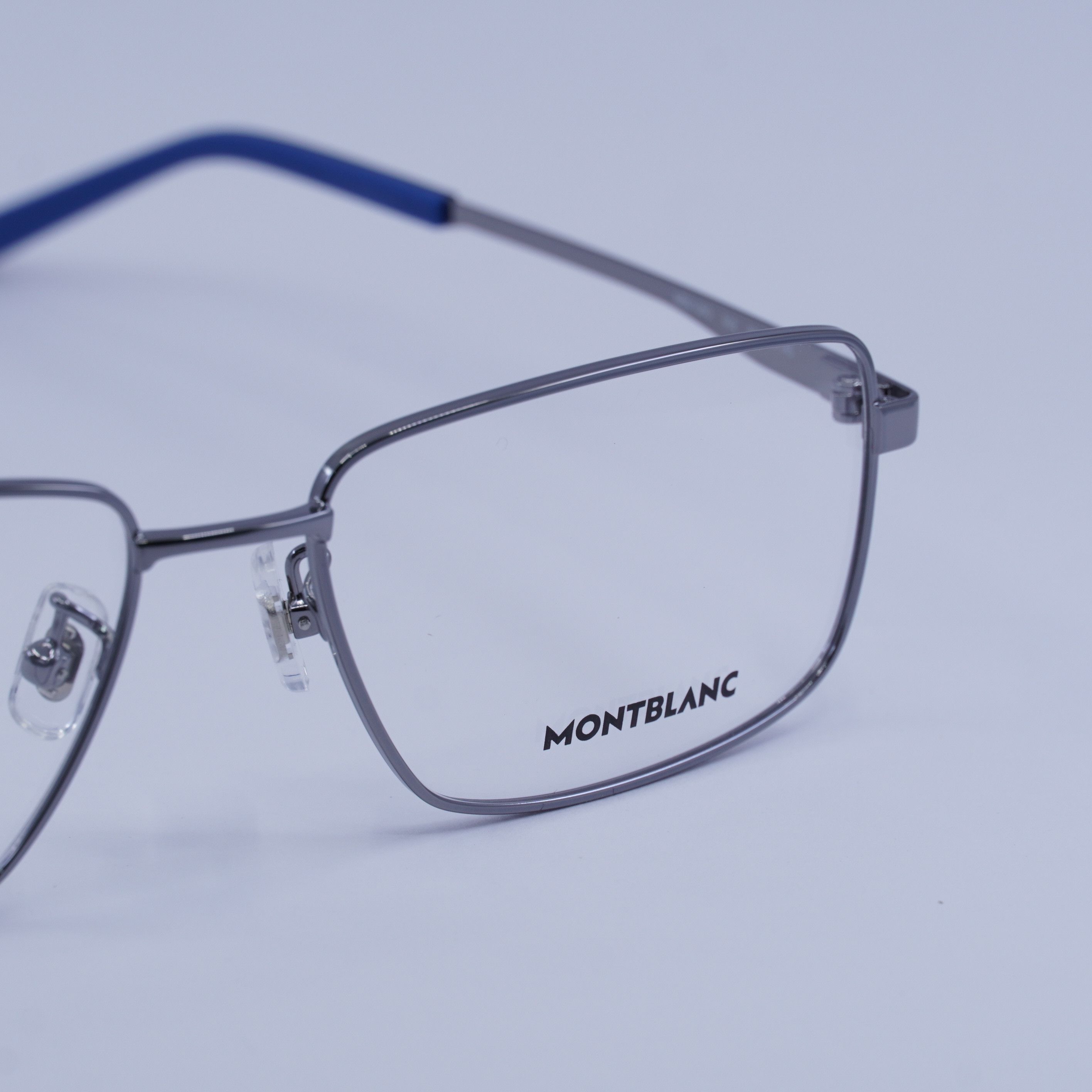 Montblanc Montblanc MB0108O 002 Eyeglasses Ruthenium 57mm Rectangle Size ONE SIZE - 6 Thumbnail