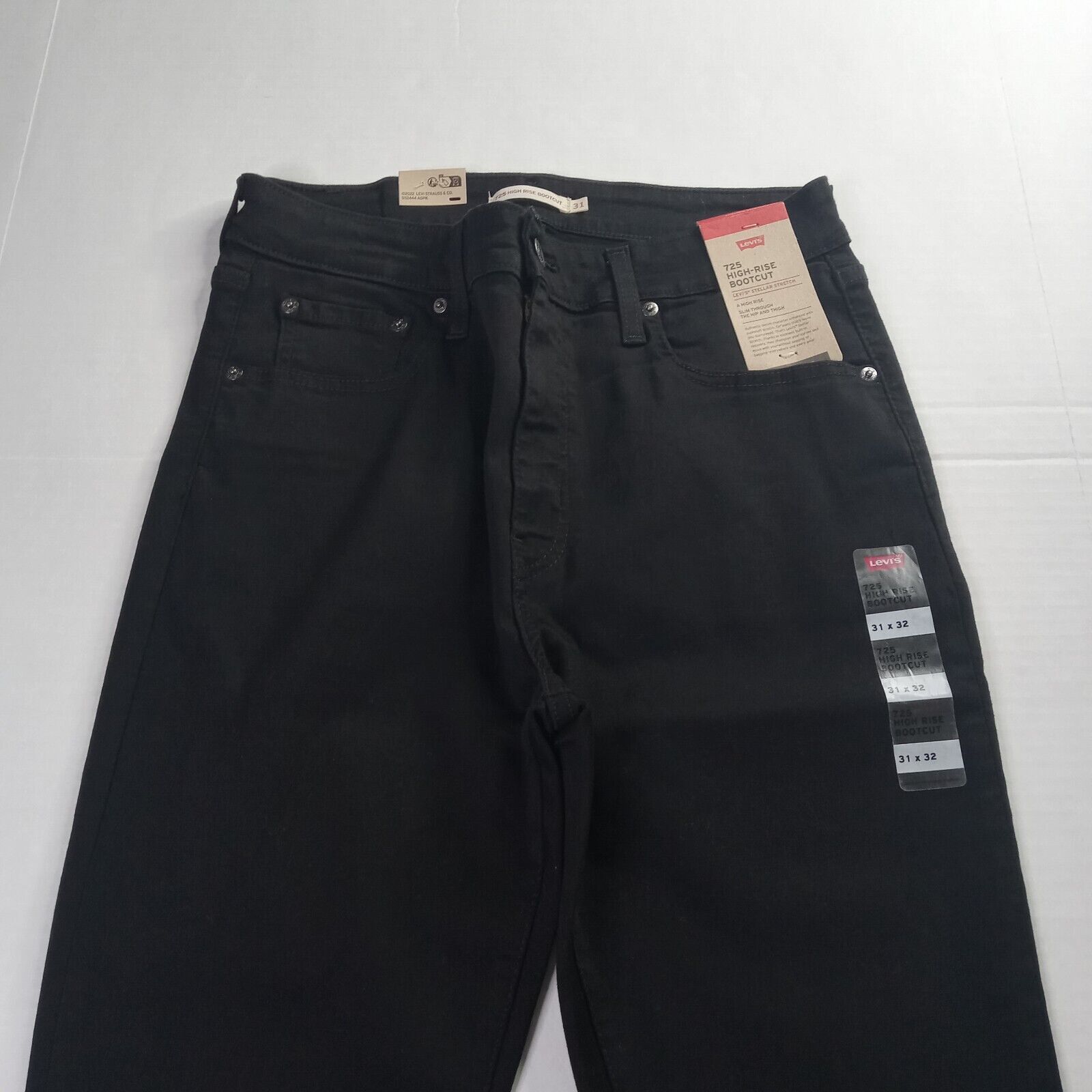 Levi's Levi's 725 High-Rise Bootcut Jeans Women's Size 31x32 Black Size 31" - 4 Thumbnail