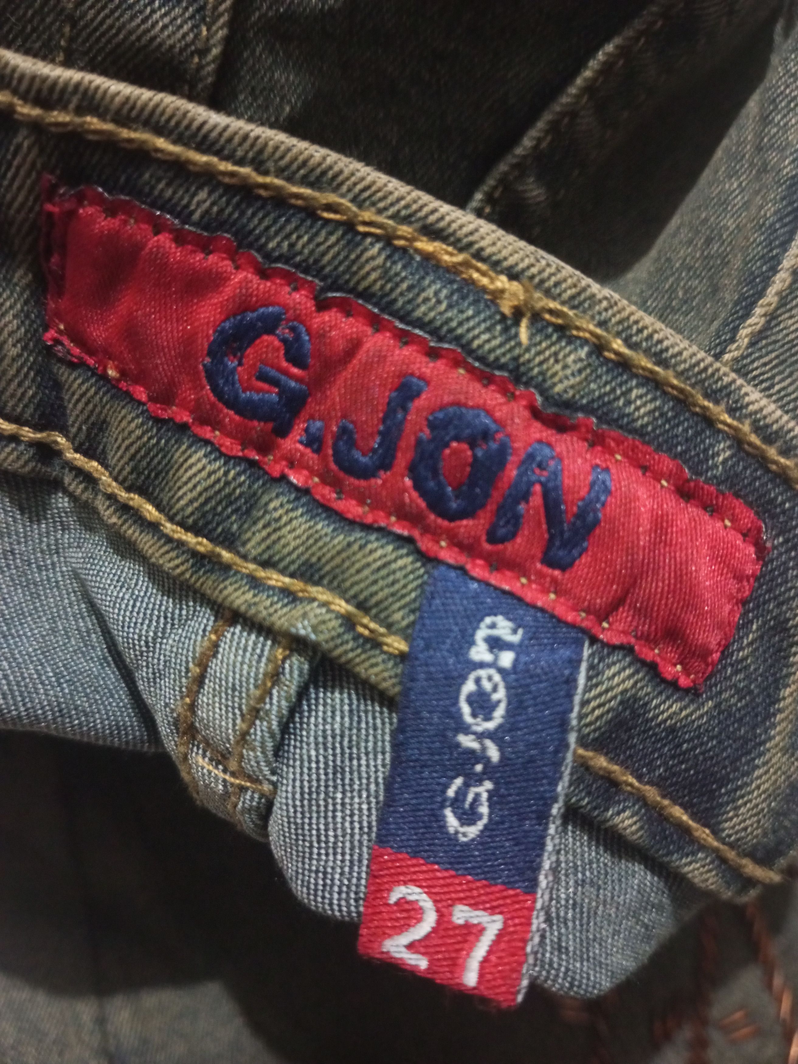 Vintage 2000's Flare Wide Rusty Denim flowers bootcut G.JON Size 28" / US 6 / IT 42 - 7 Thumbnail