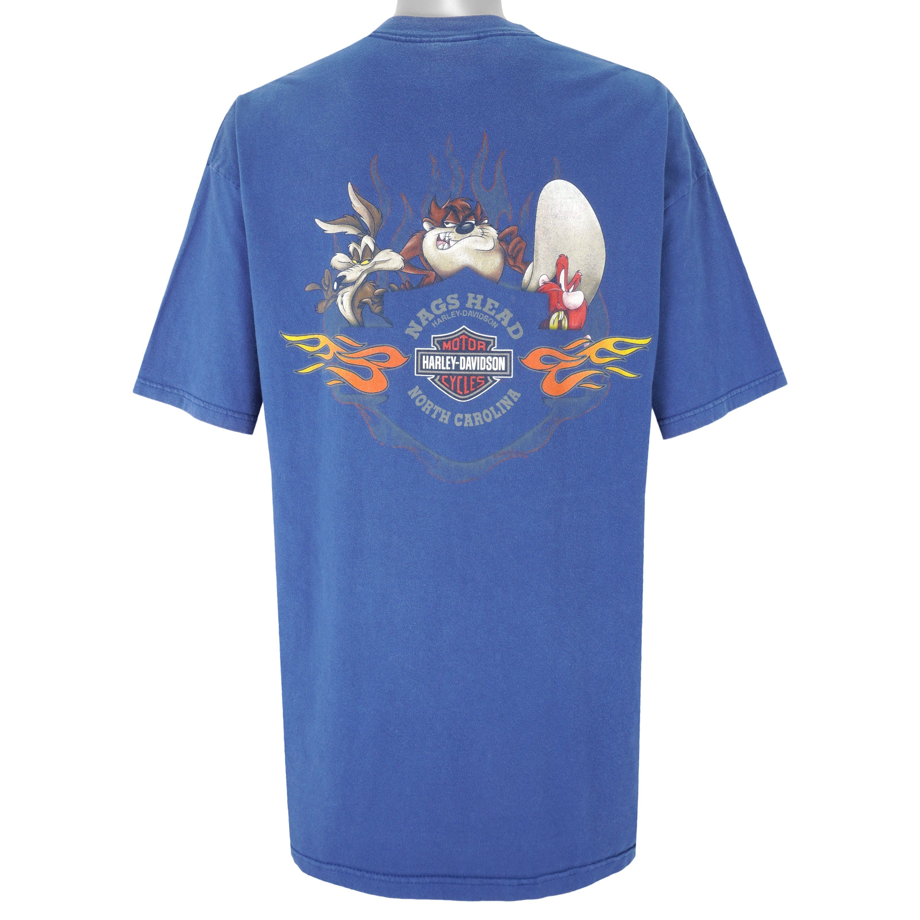 Harley Davidson Vintage - Porky Pig Looney Tunes T-Shirt 2007 Size US XXL / EU 58 / 5 - 2 Thumbnail