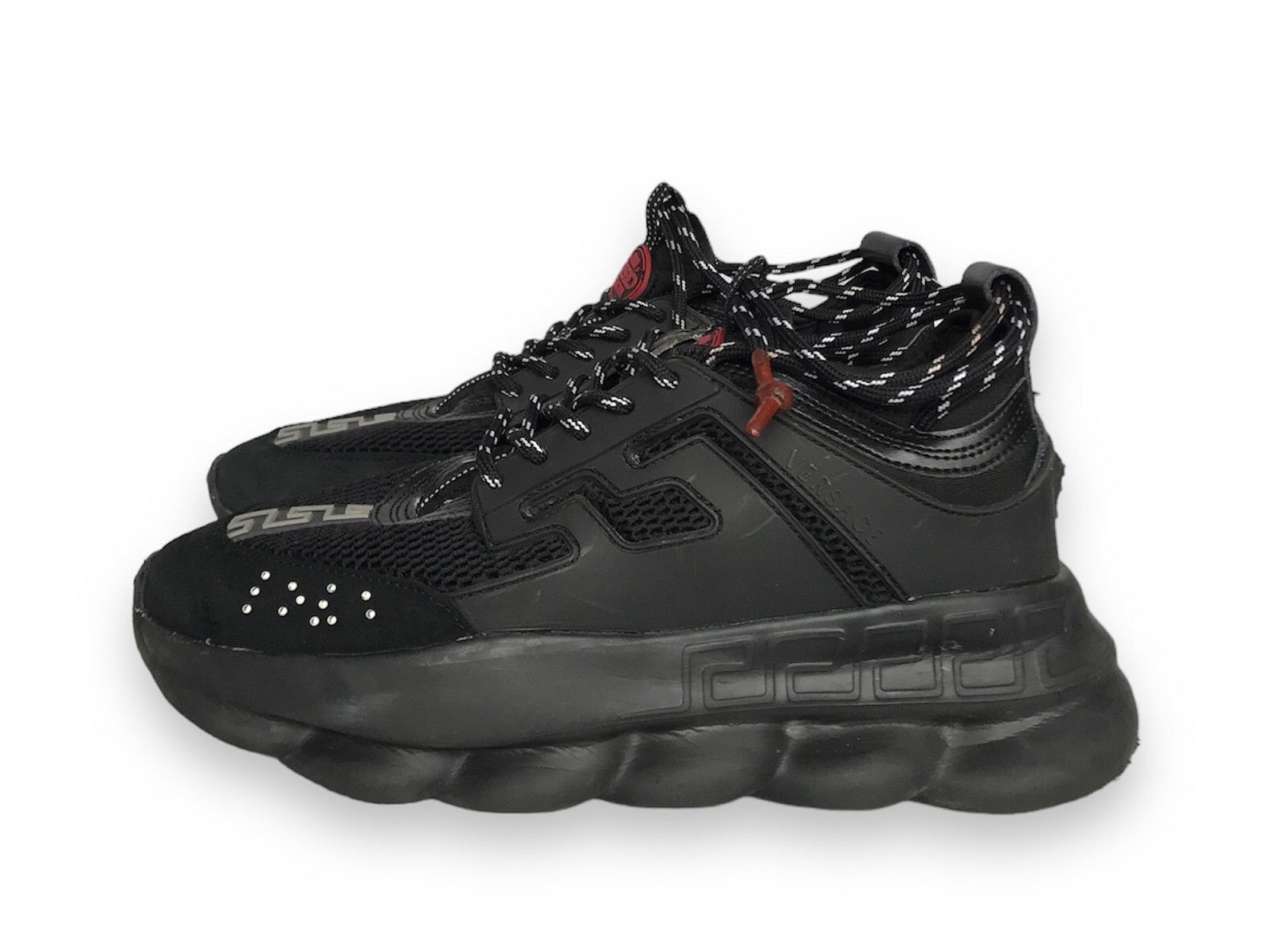 VERSACE CHAIN REACTION BLACK SNEAKERS US10 EU43 UK9