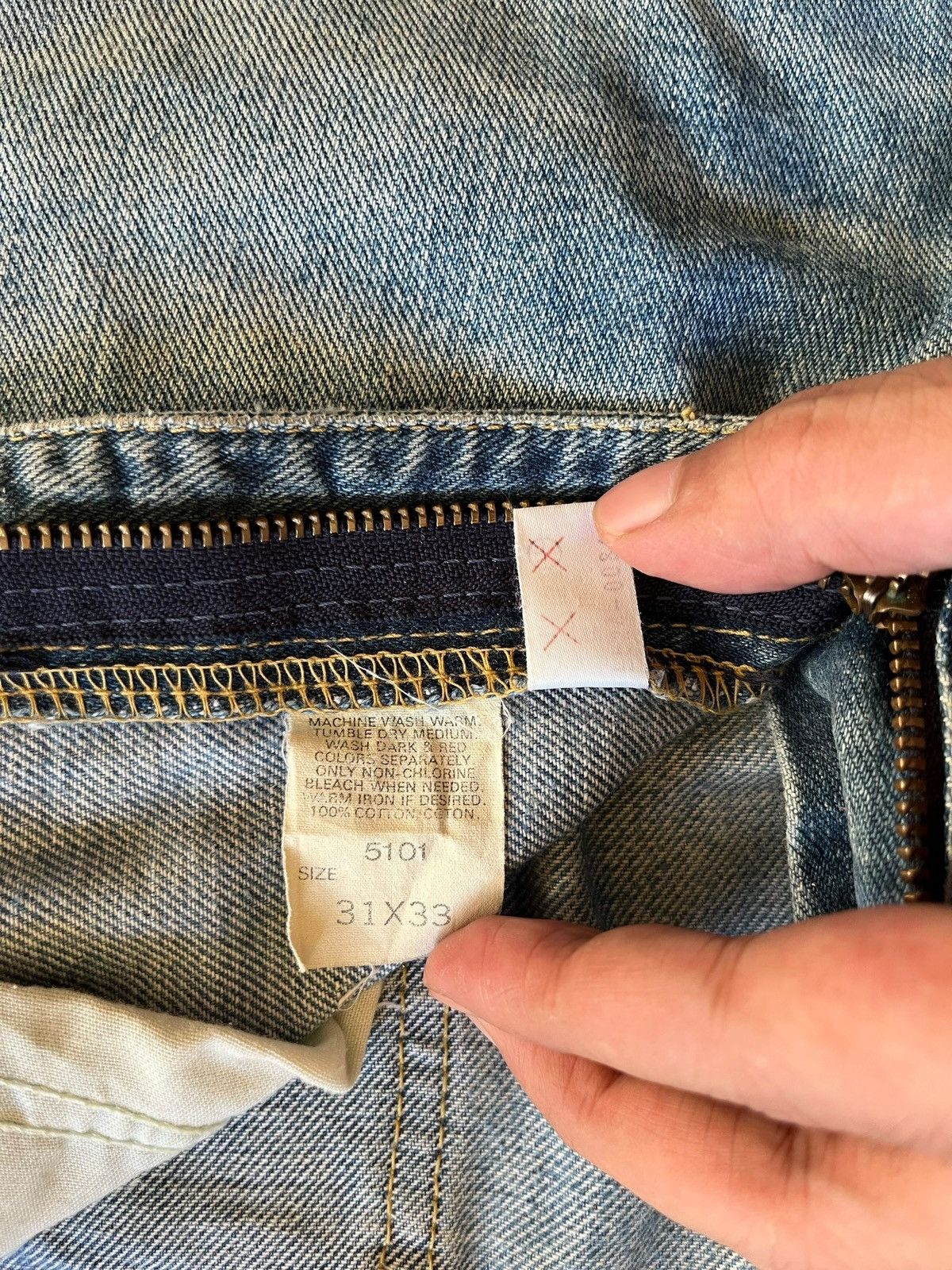 Lee Vintage 80s Lee Riders Selvedge Sanforized Baggy Jean Shorts Size US 29 - 9 Thumbnail