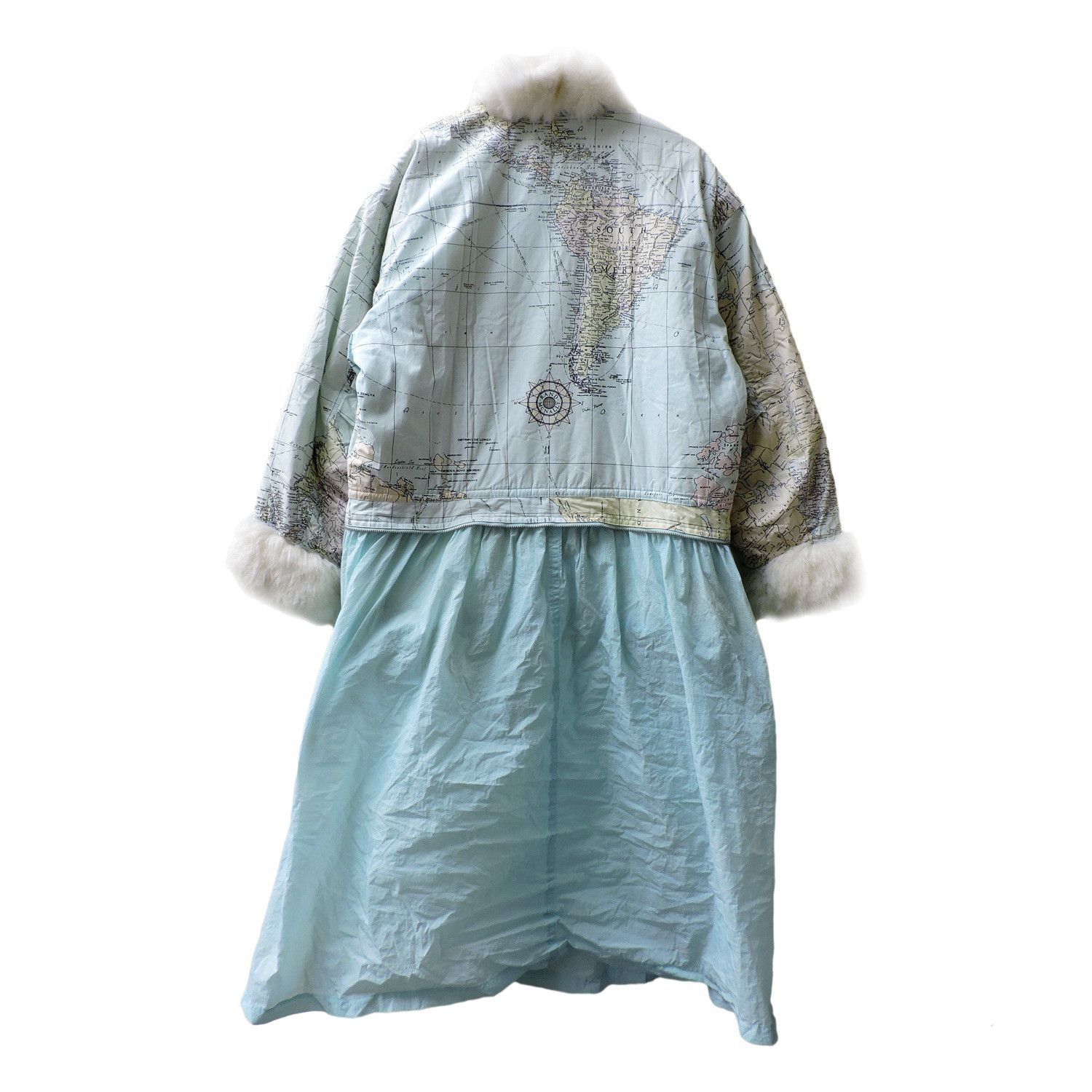 Issey Miyake ISSEY MIYAKE WORLD MAP REVERSIBLE BOMBER FUR JACKET Size M / US 6-8 / IT 42-44 - 2 Thumbnail