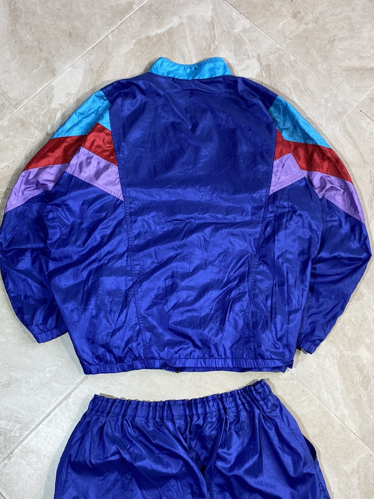 Adidas 🔥 Y2k ADIDAS COLORBLOCK TRACKSUIT RAVE TECHNO FIT PARACHUTE Size US M / EU 48-50 / 2 - 19 Thumbnail