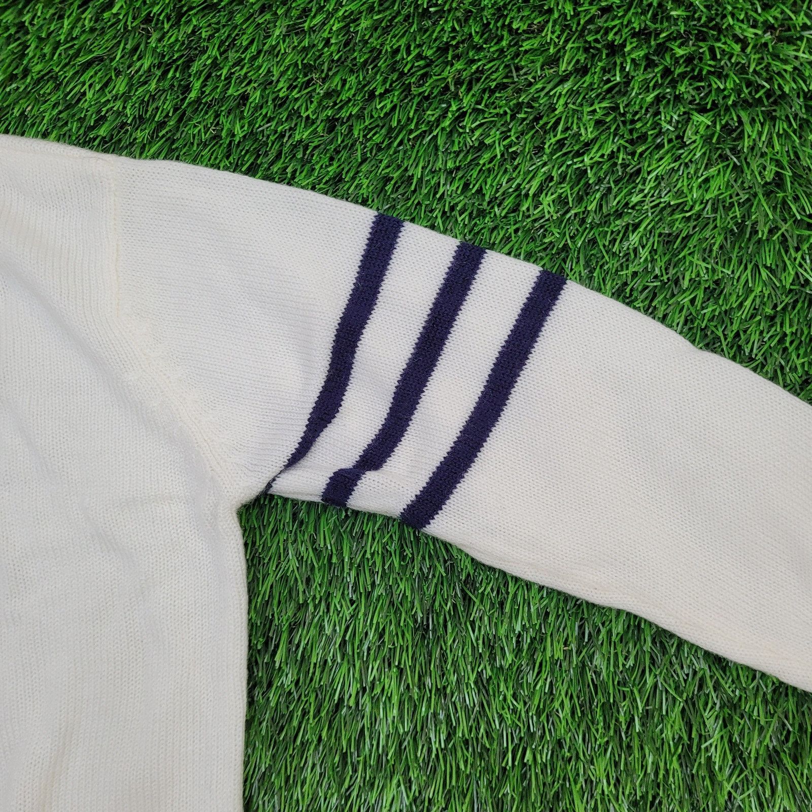 Vintage VTG Preppy Varsity Cardigan Sweater Cream Academia 70s XS Size XS / US 0-2 / IT 36-38 - 10 Thumbnail