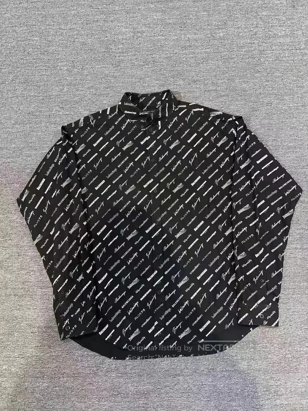 Balenciaga bullet comment letter logo long.