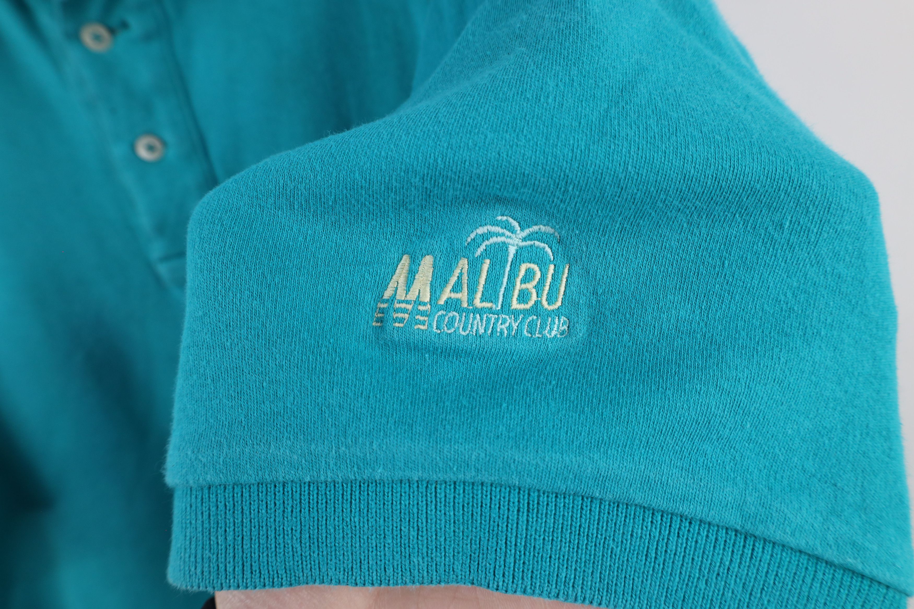 Ralph Lauren × Vintage Vintage 90s Ralph Lauren Country Club Golf Polo Shirt Teal Size US L / EU 52-54 / 3 - 4 Thumbnail