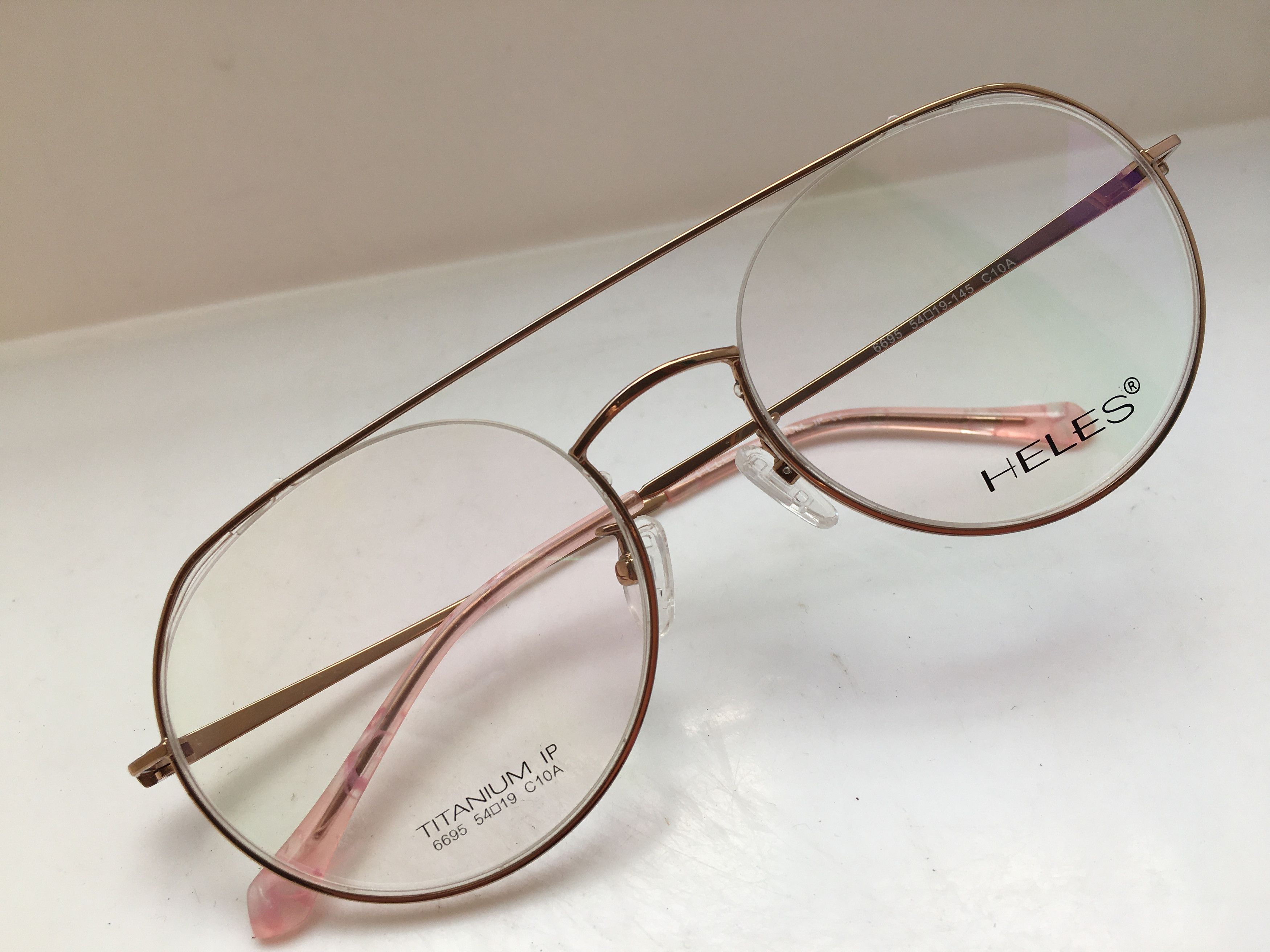 Other Heles Mod Diva Gold Titanium Round Eyeglasses Frame Size ONE SIZE - 5 Thumbnail