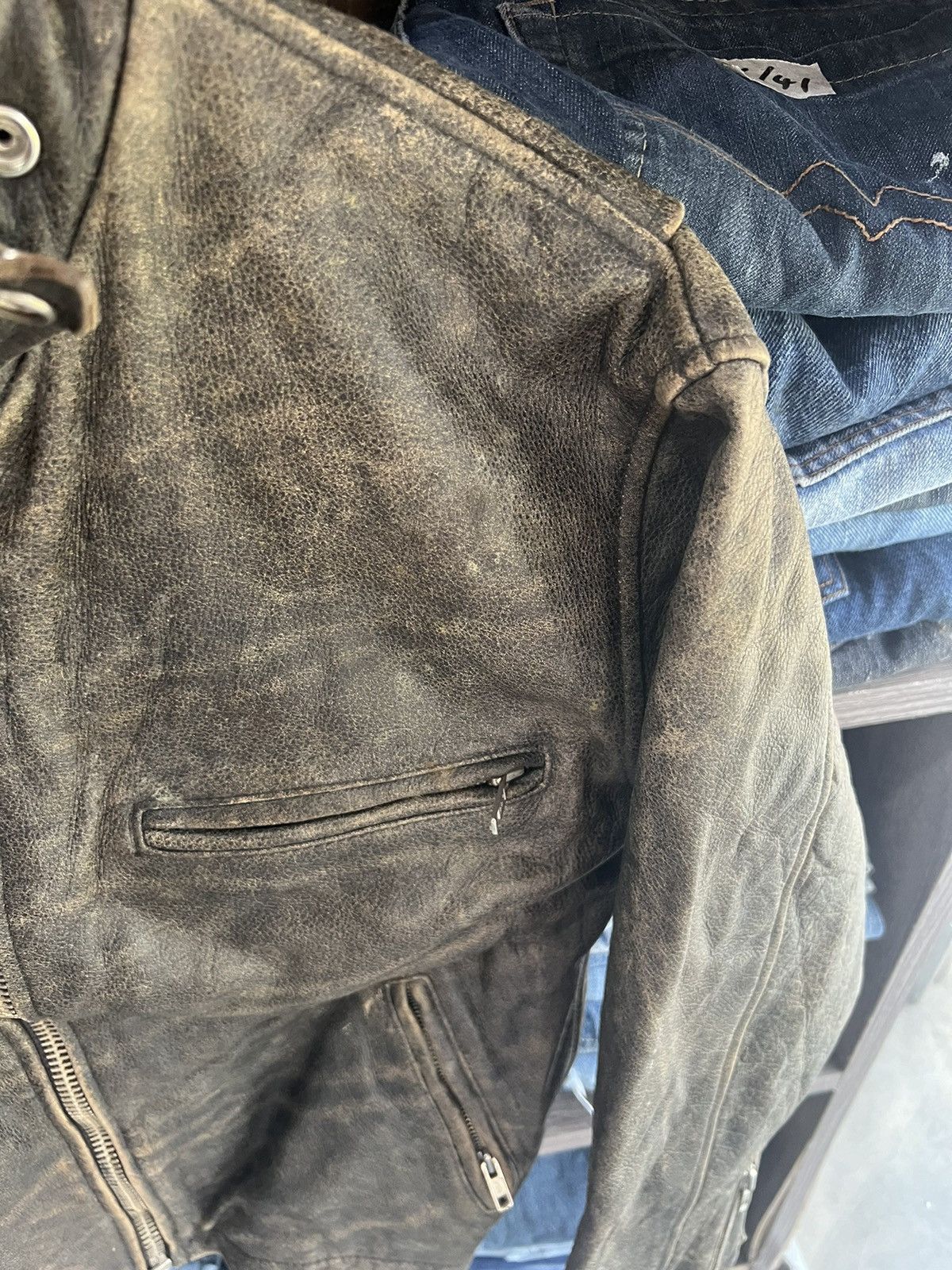 🔥Vintage Freedom Leather Biker Jacket