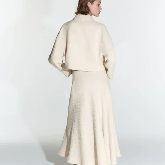 Zara ZARA Set TEXTURED WEAVE BOMBER JACKET & Long Maxi Skirt Size S / US 4 / IT 40 - 1 Thumbnail