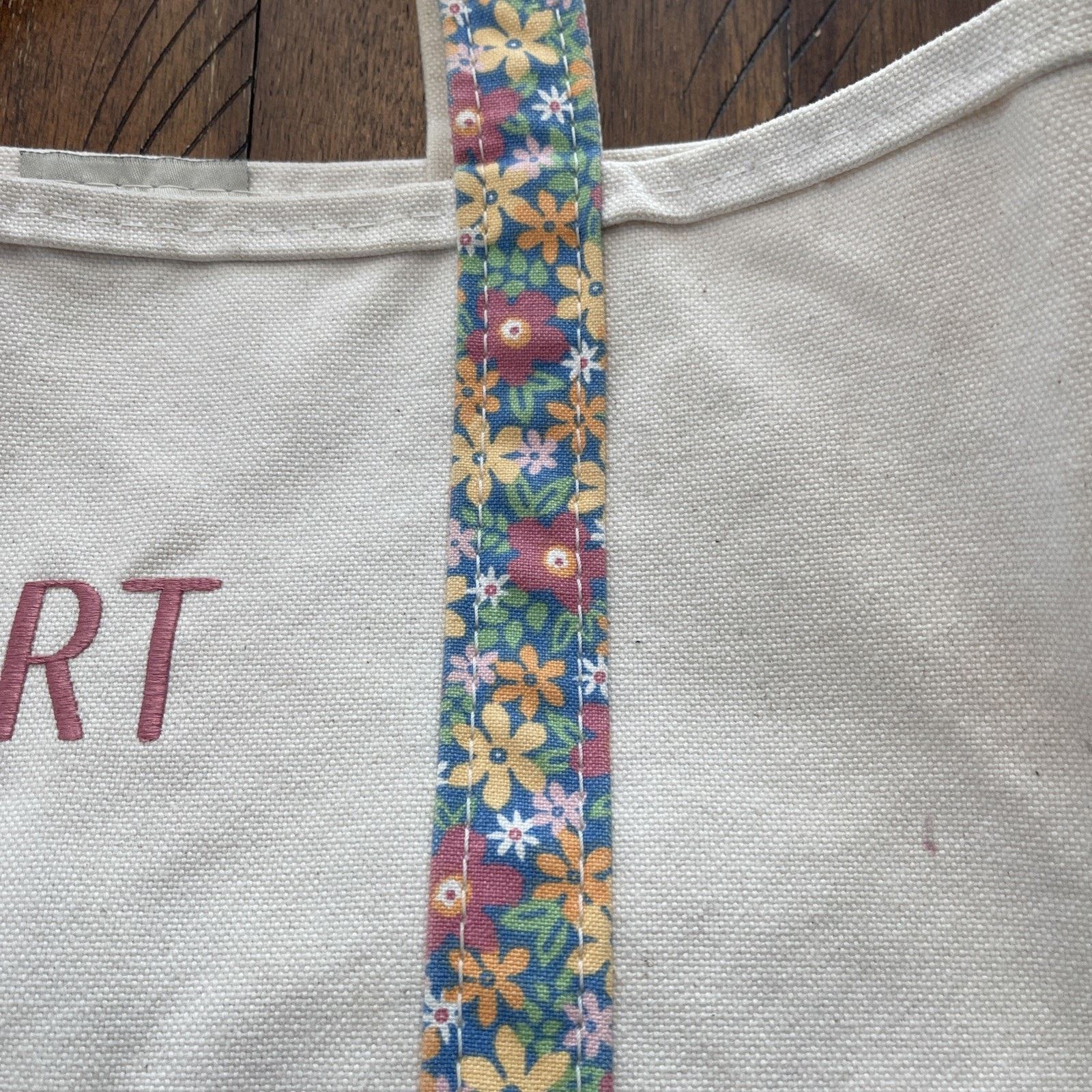 L.L. Bean L.L. Bean vintage cream floral 1990s boat tote medium bag Size ONE SIZE - 4 Thumbnail