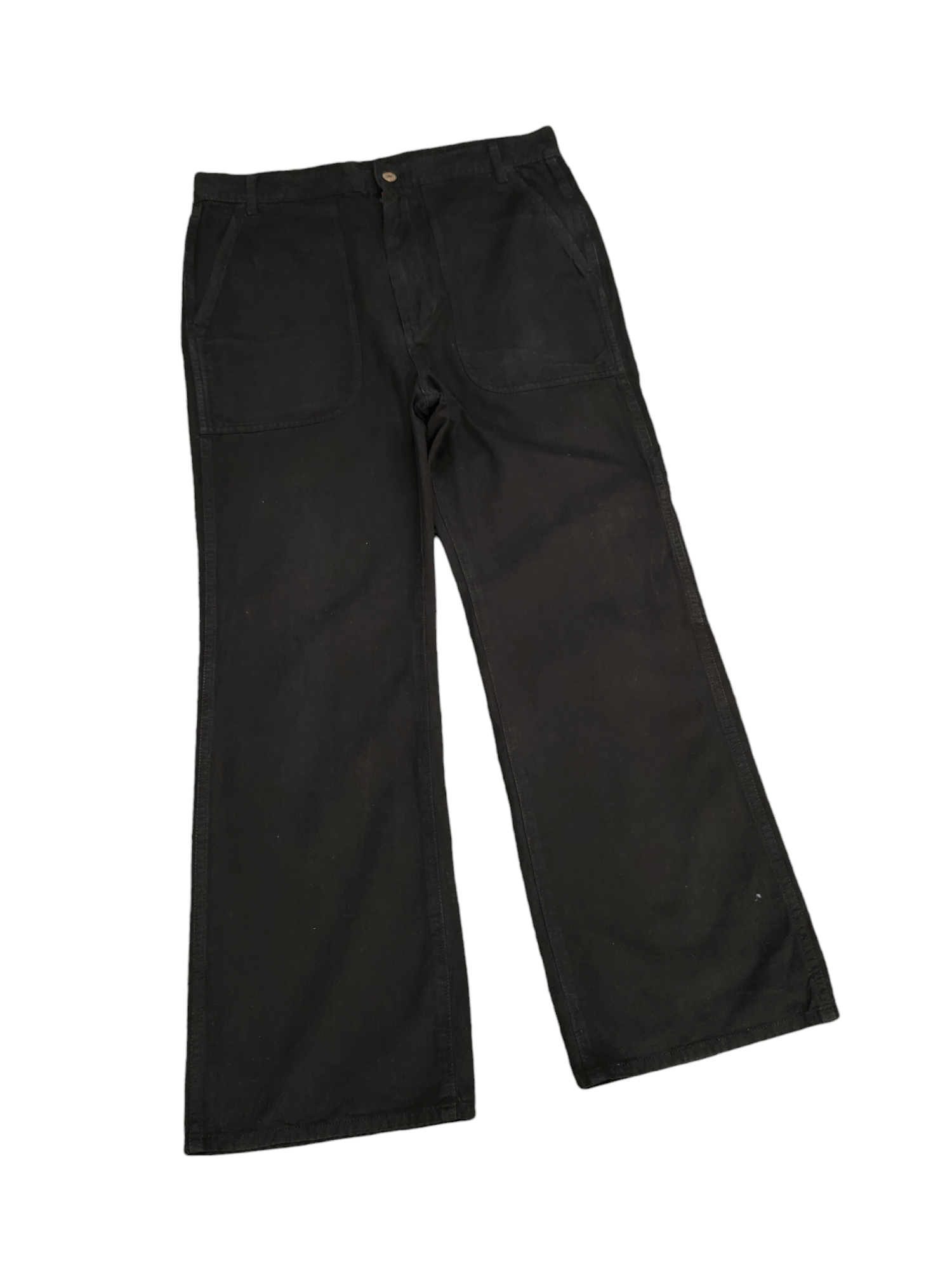 Le Grande Bleu (L.G.B.) Loose Flare Frapbois Dyed Black Fatigue Pants Size US 34 / EU 50 - 3 Thumbnail