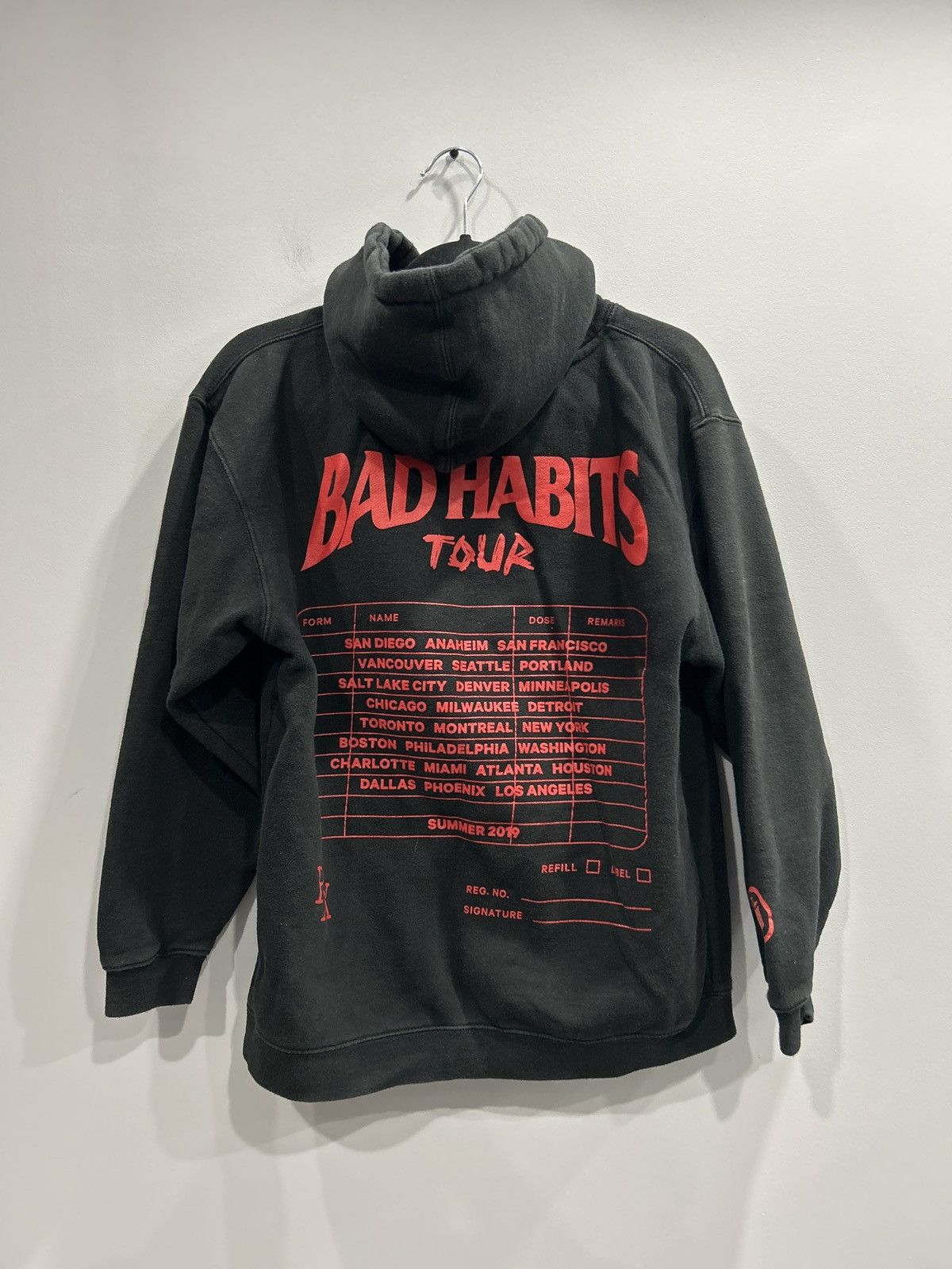 Vintage Vintage Bad Habits Tour Hoodie Nav XO Size US S / EU 44-46 / 1 - 2 Thumbnail