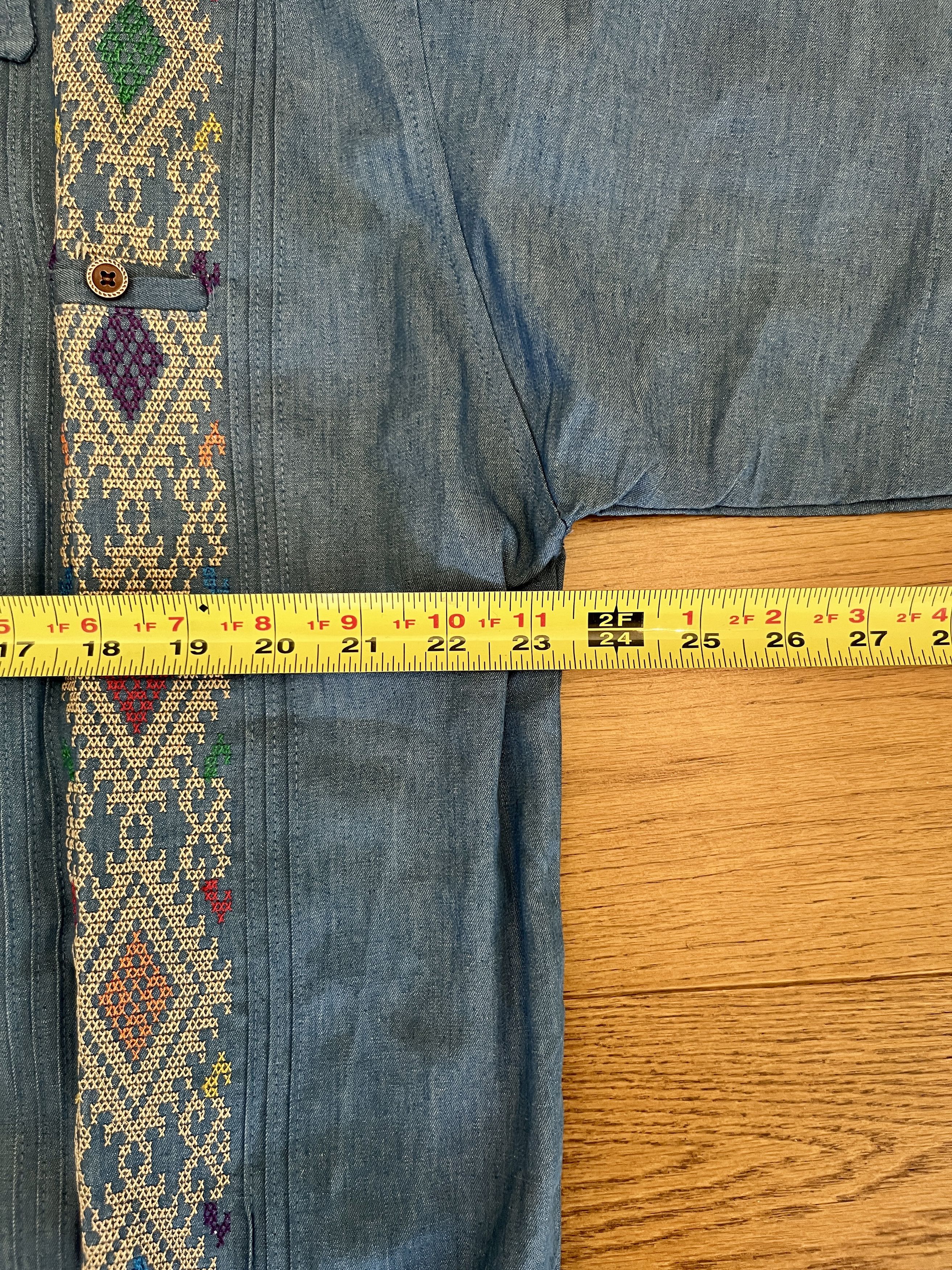 Vintage Vtg Everest Mexico City Embroidered Guayabera Shirt XL Boho Size US XL / EU 56 / 4 - 6 Thumbnail