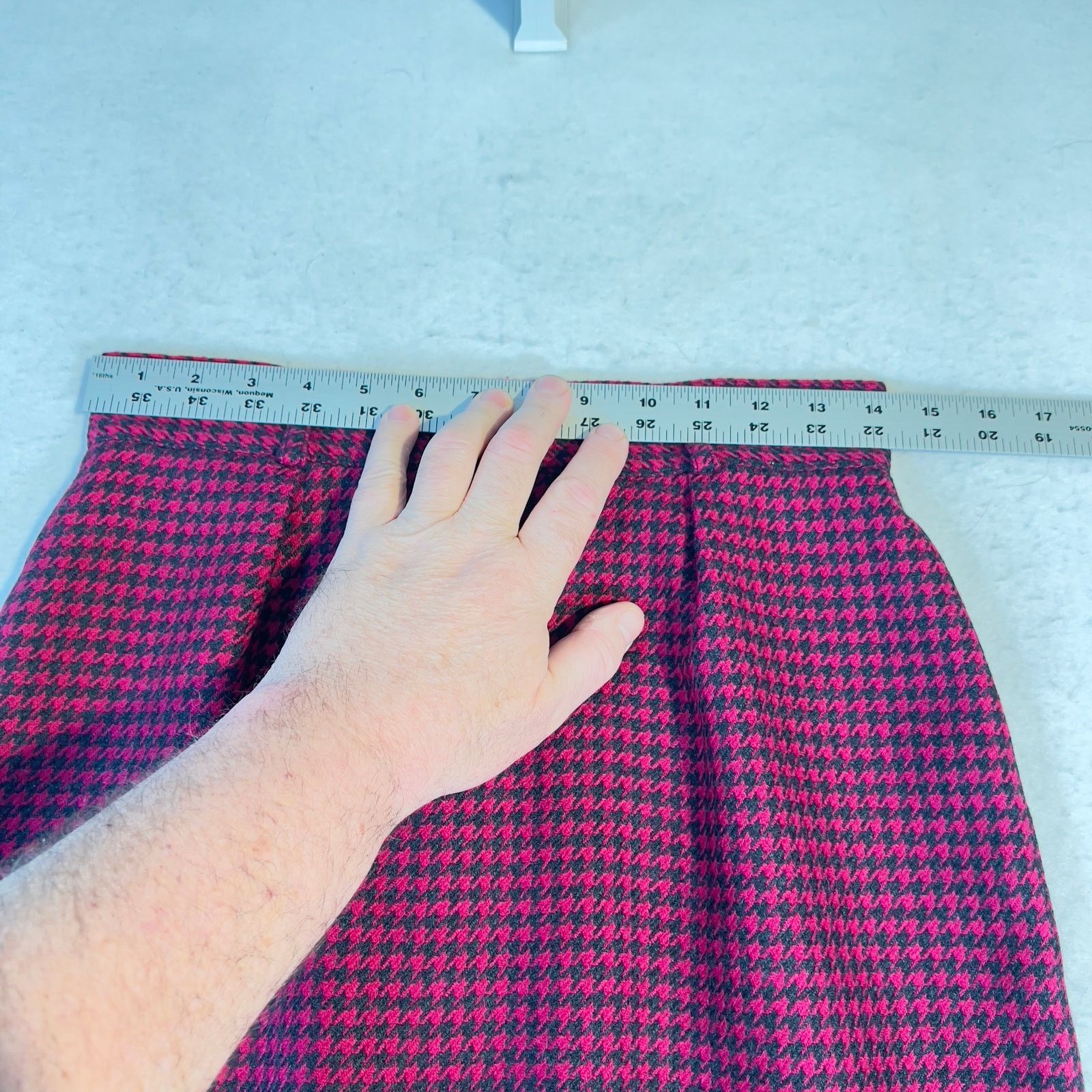 Jones New York Jones New York Vintage Wool Pencil Skirt 10 Zip Houndstooth Size 28" / US 6 / IT 42 - 9 Thumbnail